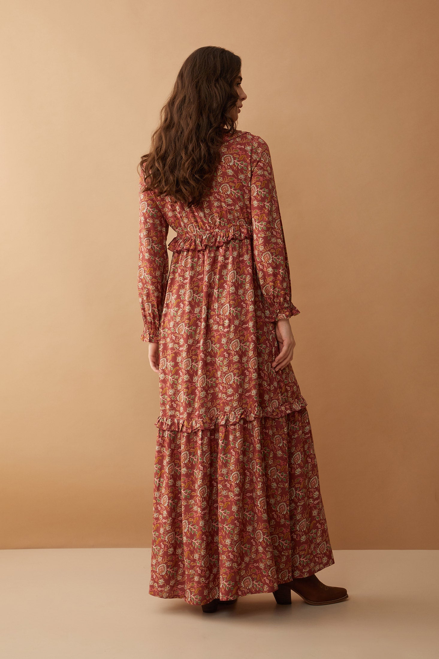 Bohera Camille V-Neck Ruffle Dress