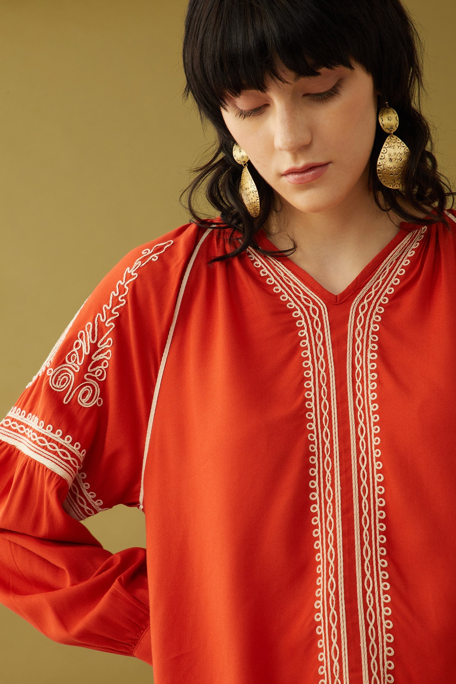Bohera Pauline Embroidered Accent Top