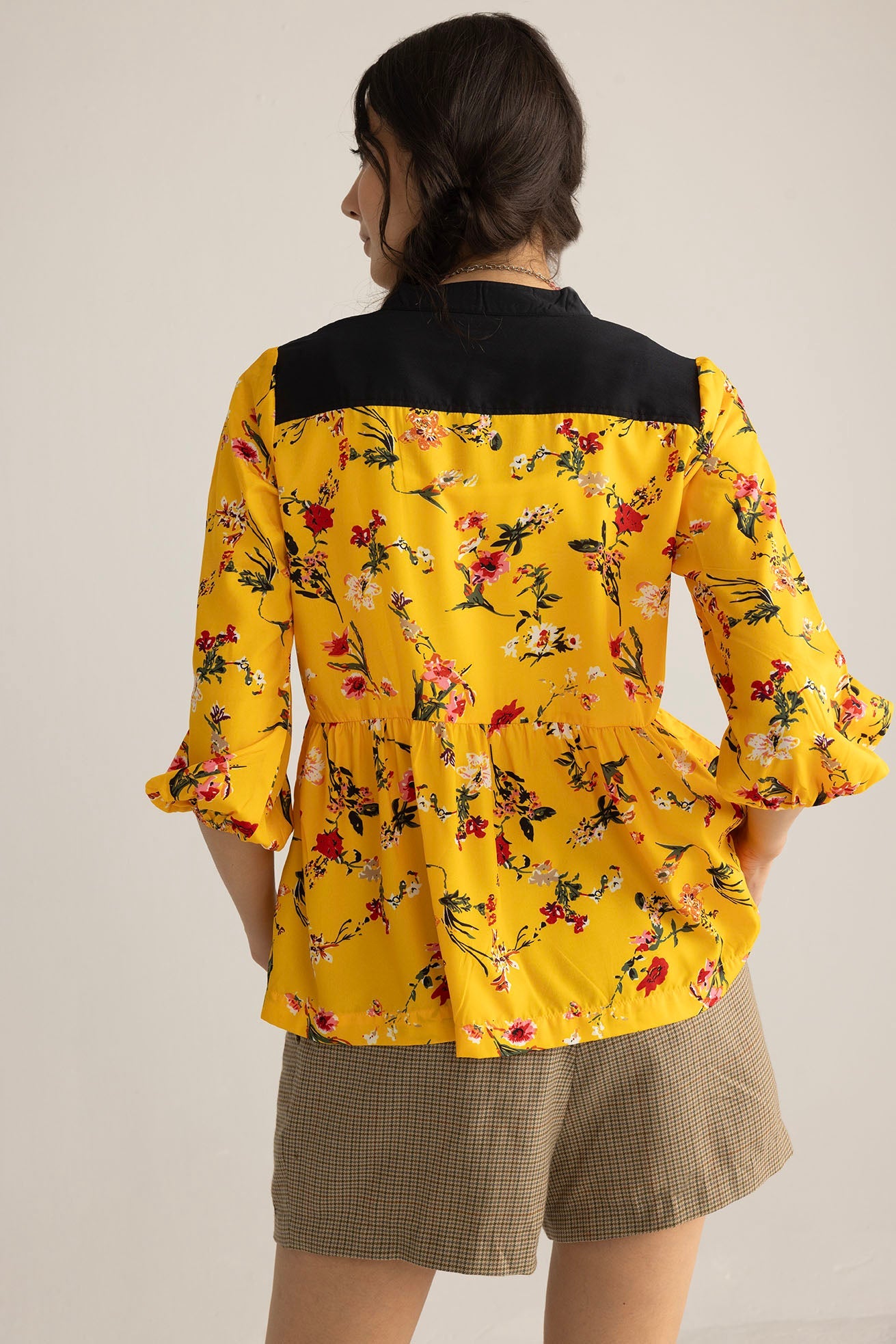 Zinnia Blaze Tunic Top in Marigold Rush