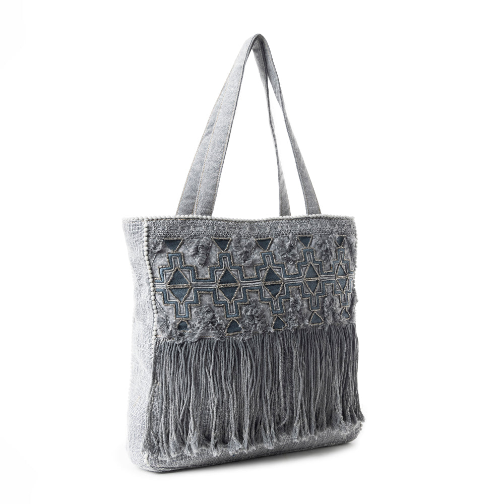 Smoky Mountain Fringe Tote Bag