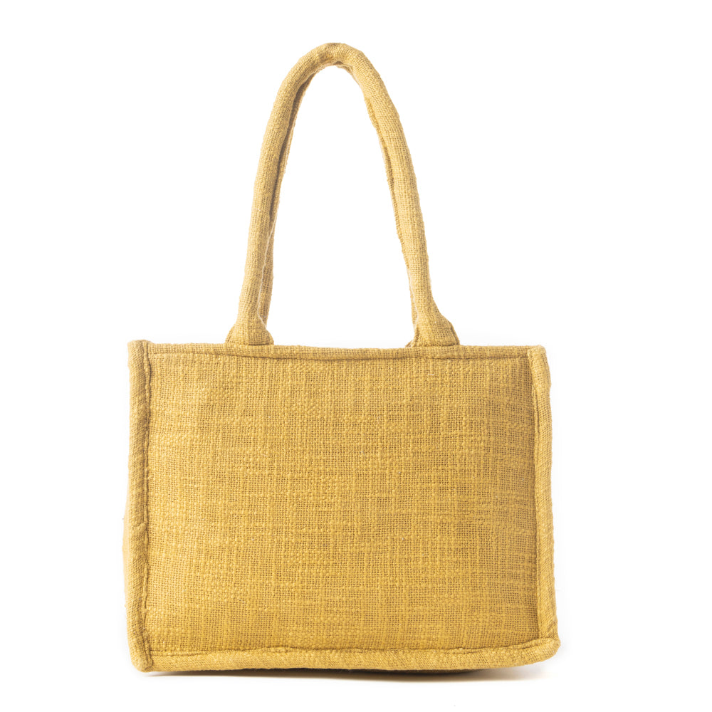 Gypsy Lace Canvas Bag in Yellow