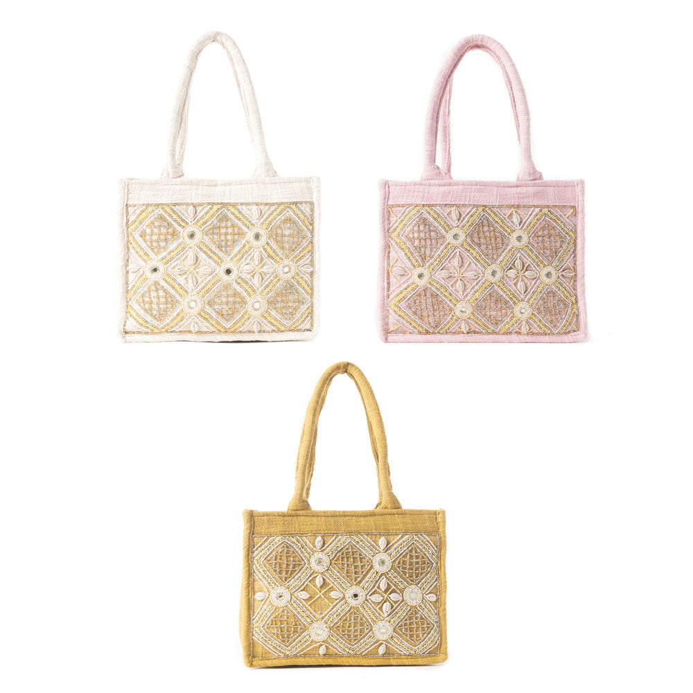 Gypsy Lace Canvas Bag in Yellow