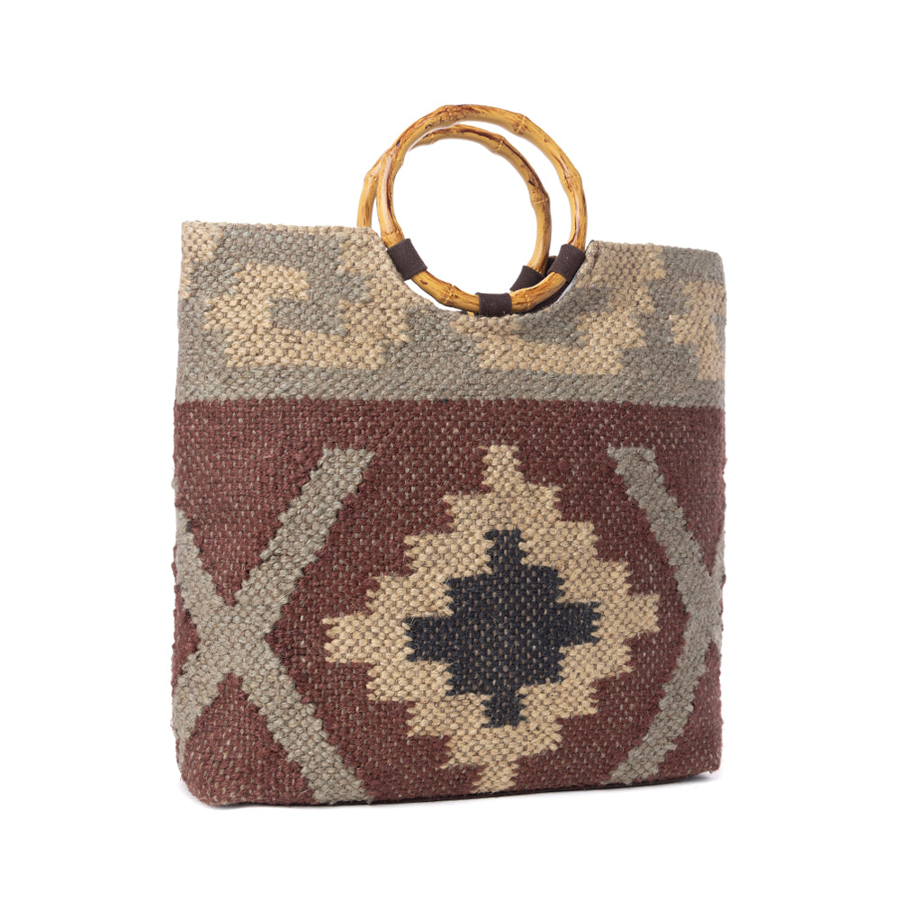 Desert Loom Jute Tote Bag in Harvest Clay