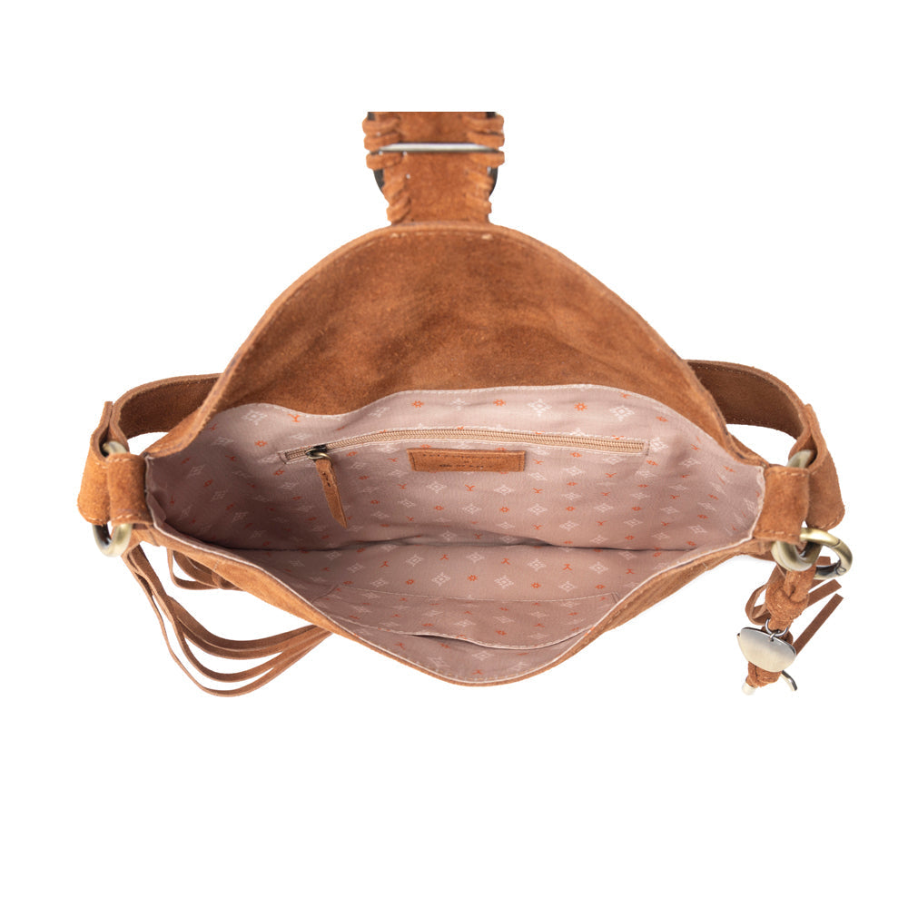 Yellowstone Westbrook Suede Leather Bag in Amber Dusk