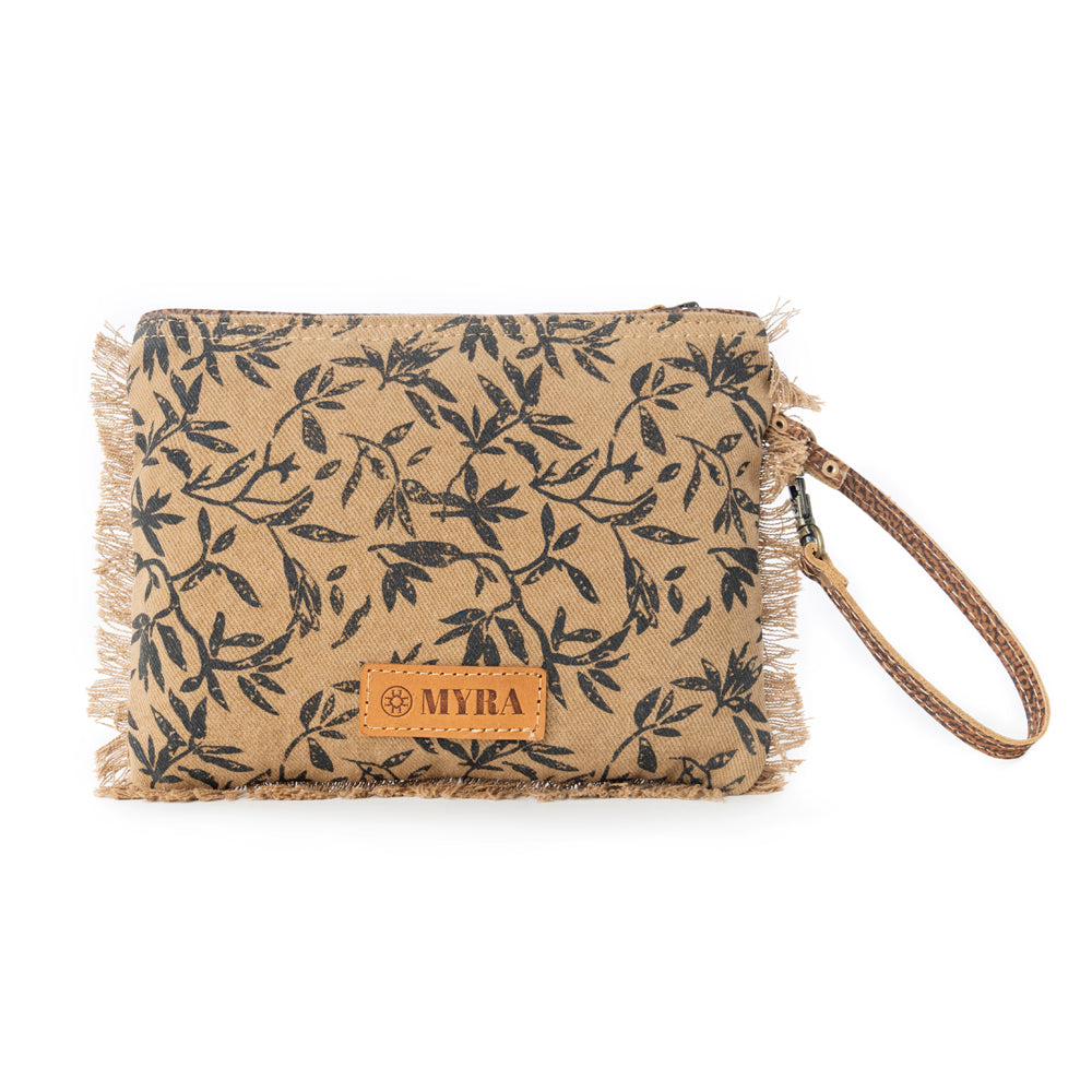 Trailmark Western Wristlet for Women in olive with hairon detail
