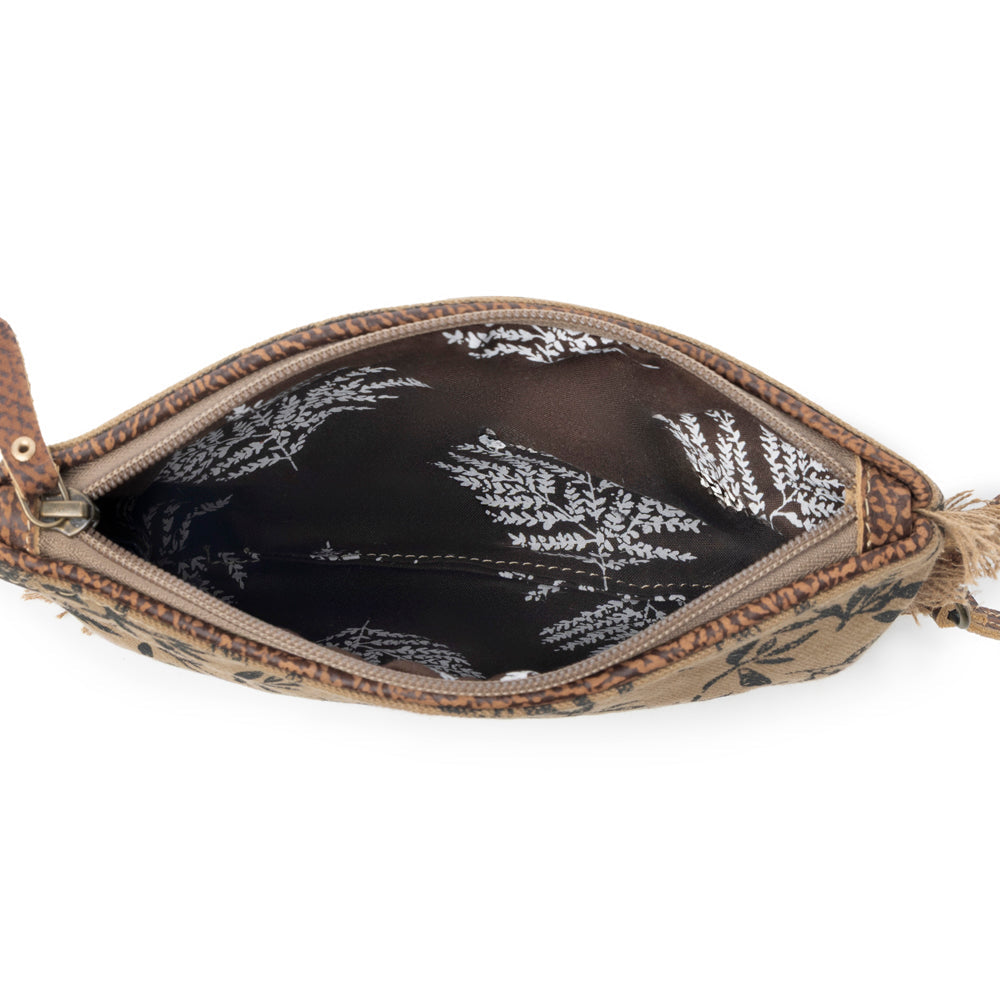 Trailmark Western Wristlet for Women in olive with hairon detail
