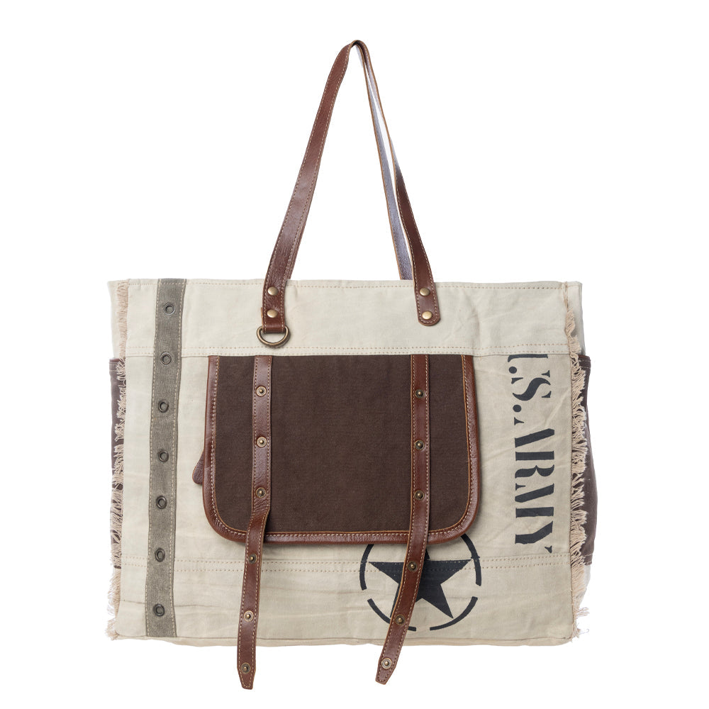 Army Motif Weekender Bag
