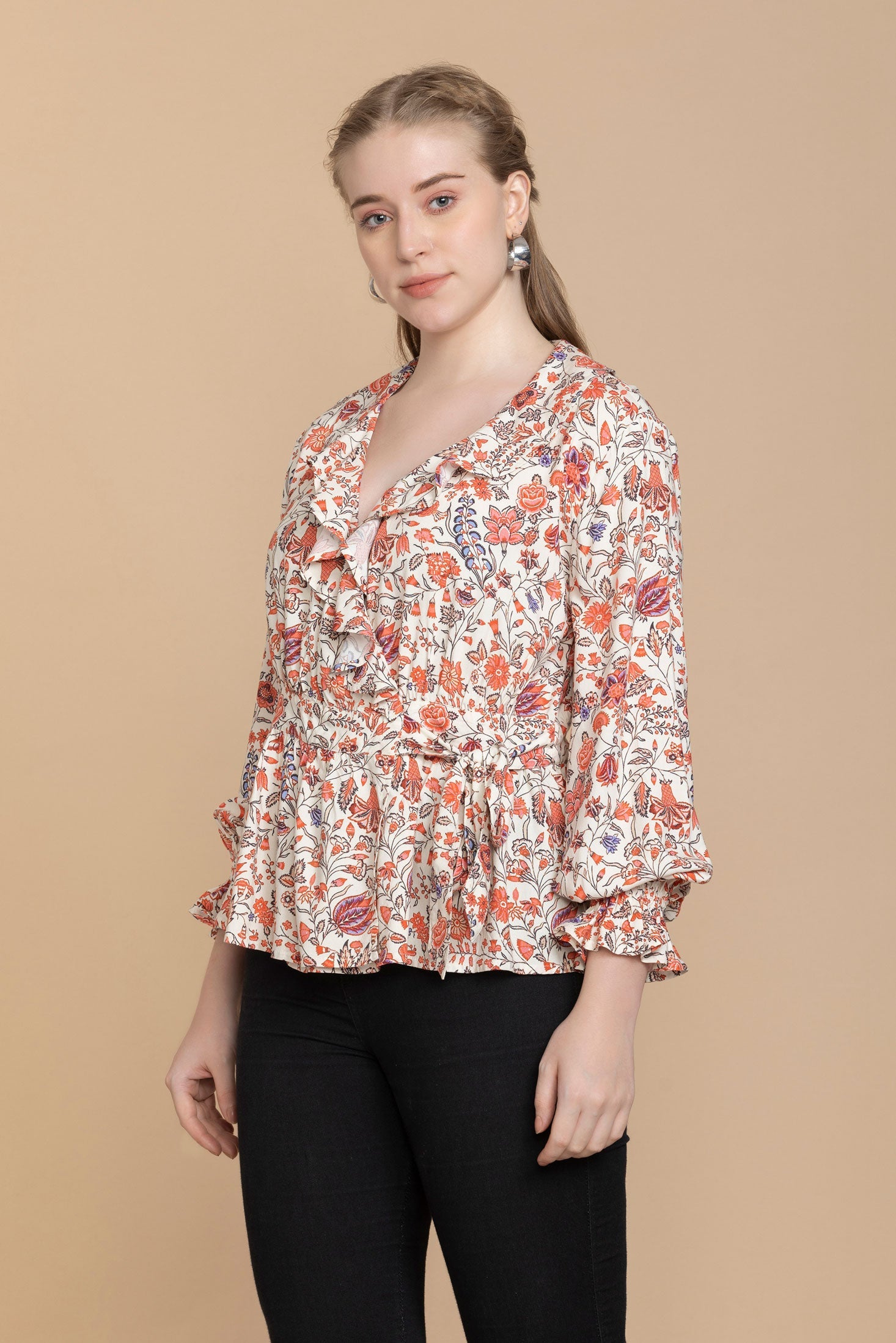 Bohera Priscilla Wrap-Style Floral Top