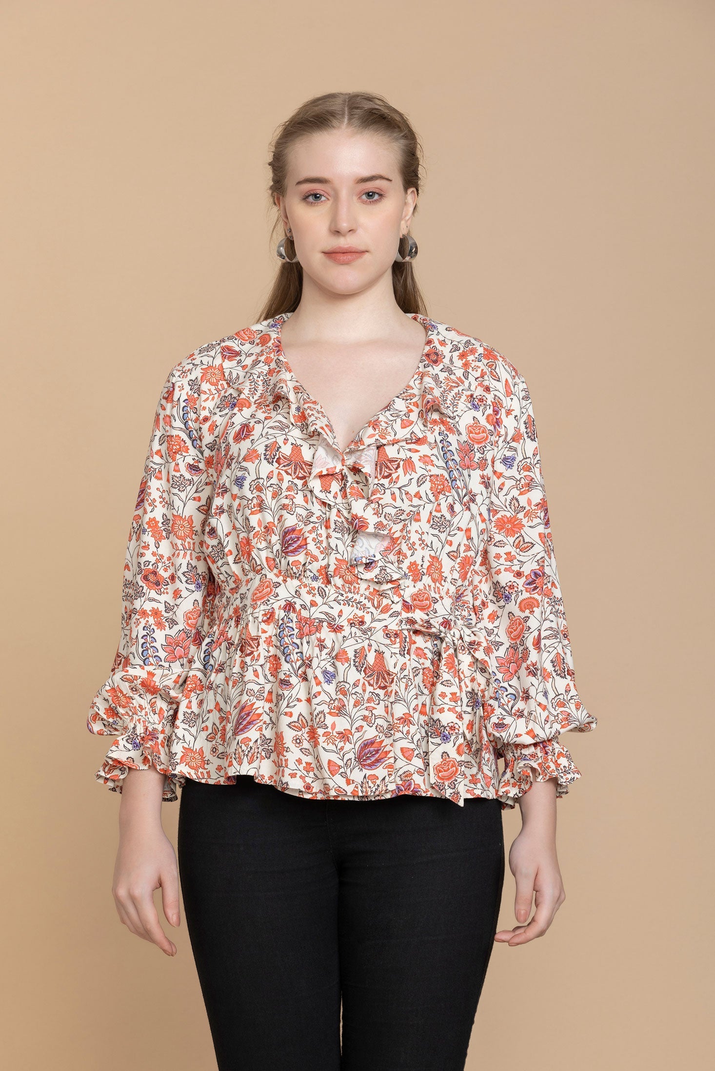 Bohera Priscilla Wrap-Style Floral Top