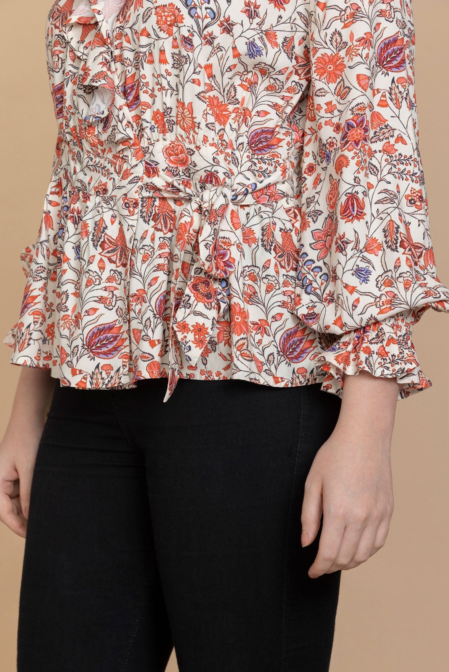 Bohera Priscilla Wrap-Style Floral Top