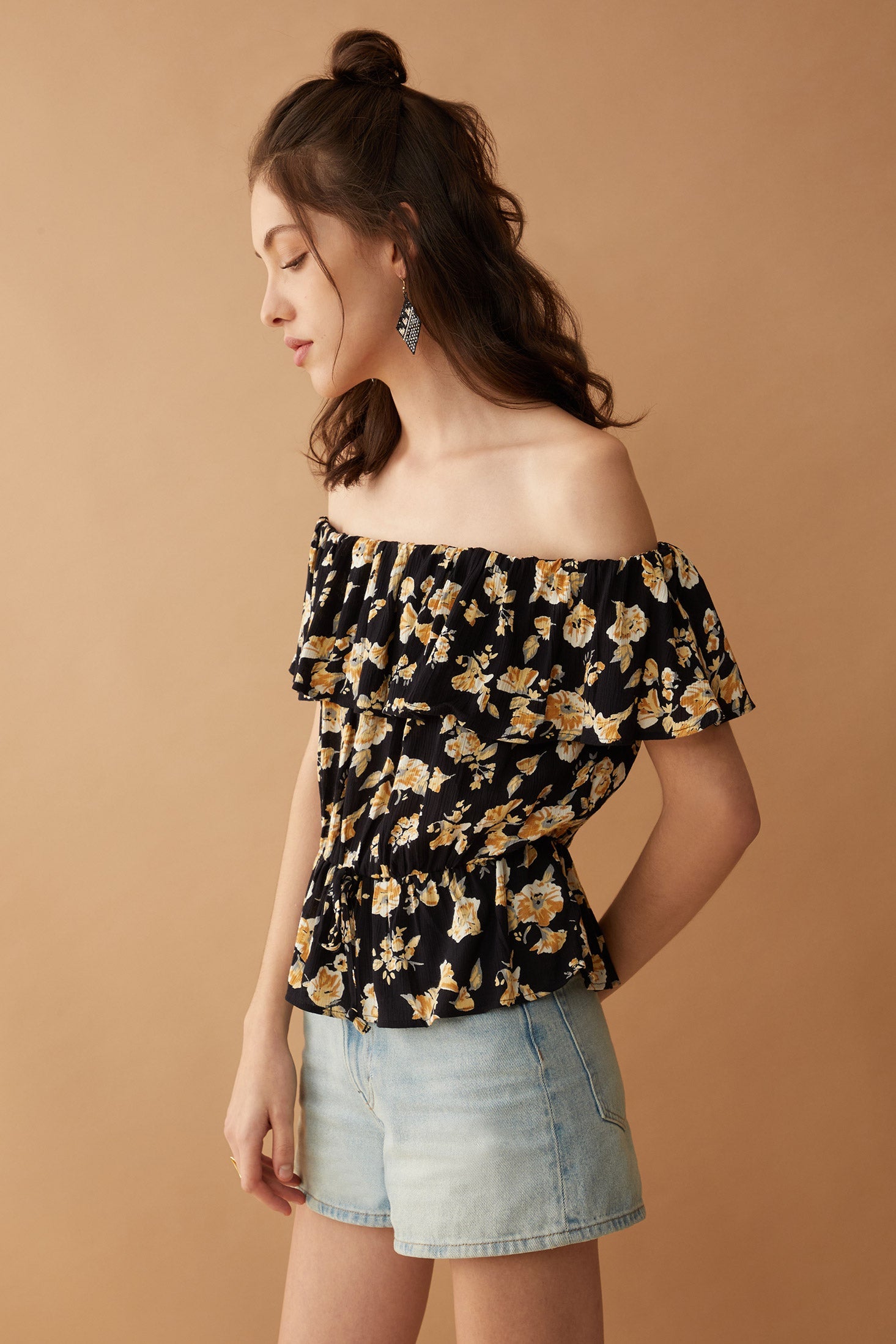 Bohera Aveline Flounce Off-Shoulder Top