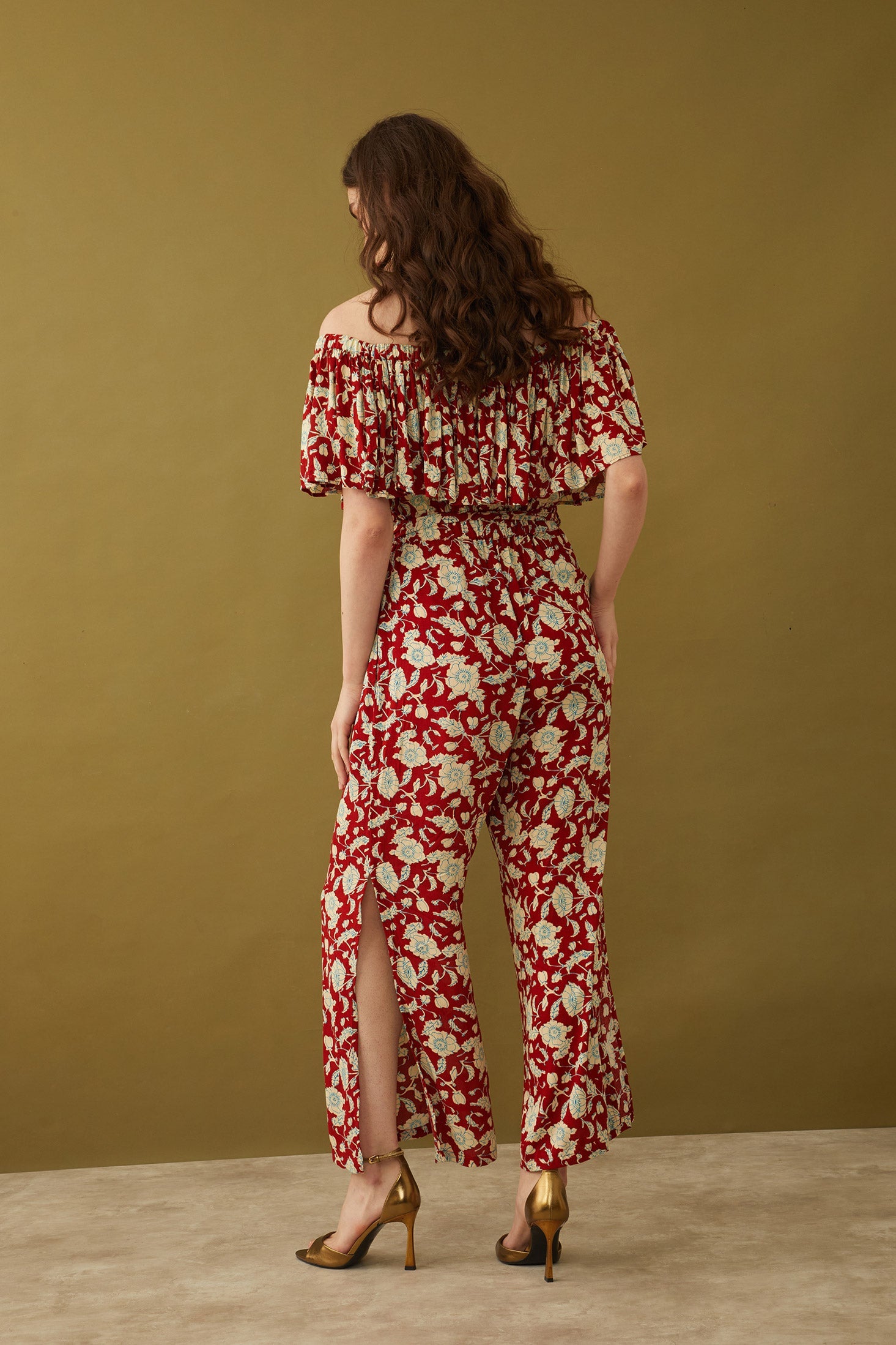 Bohera Masuyo Floral Off-Shoulder Jumpsuit