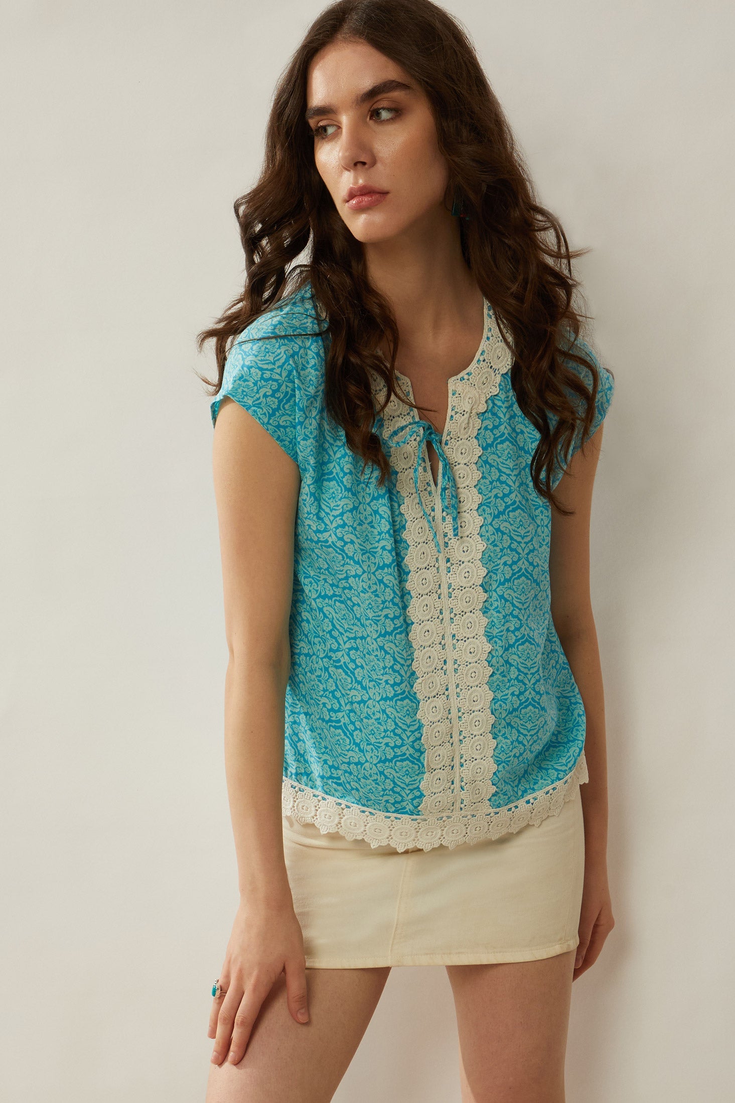 Bohera Shiori Lace Accent Top