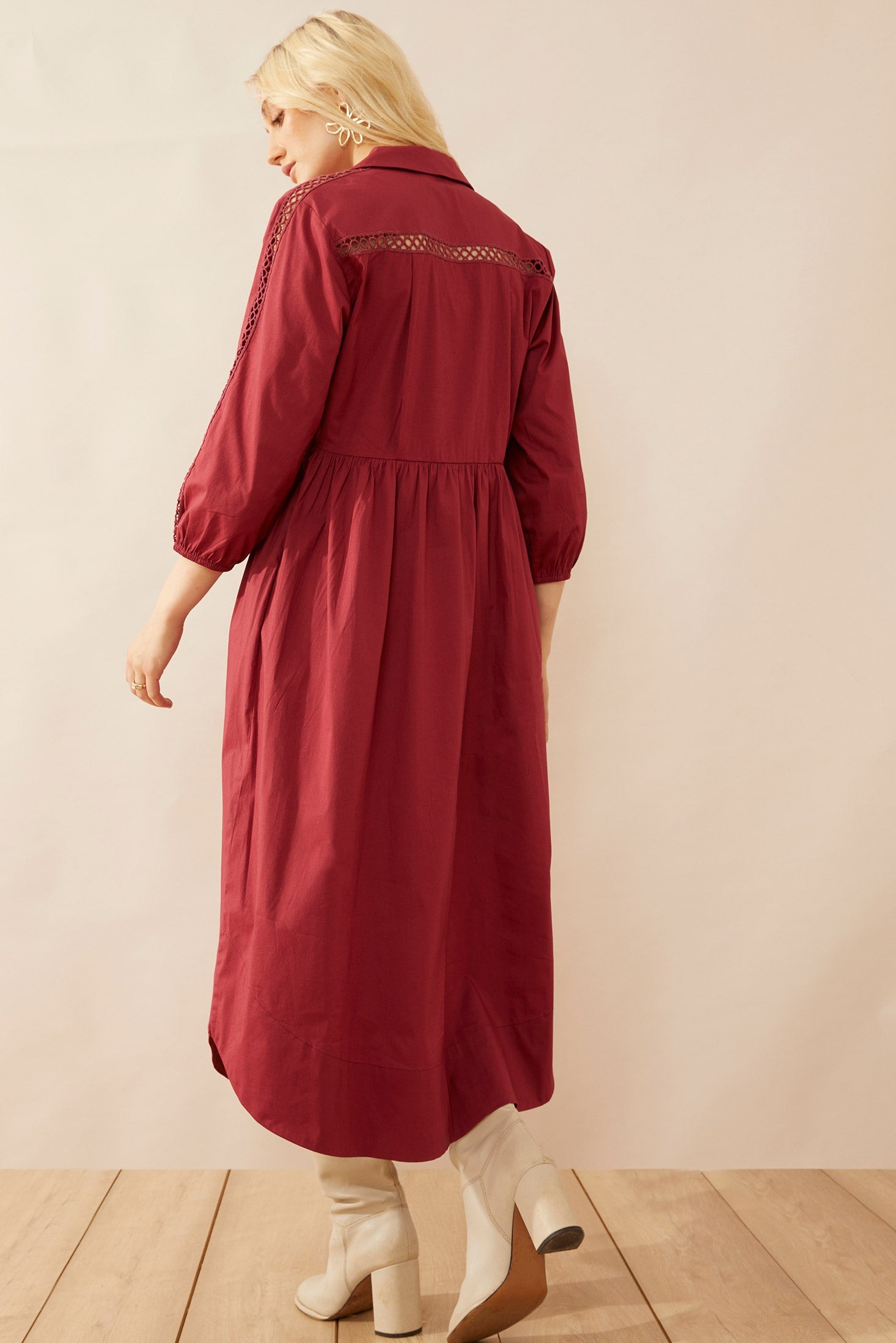 Ninika Drop Waist Dress -(SMALL)