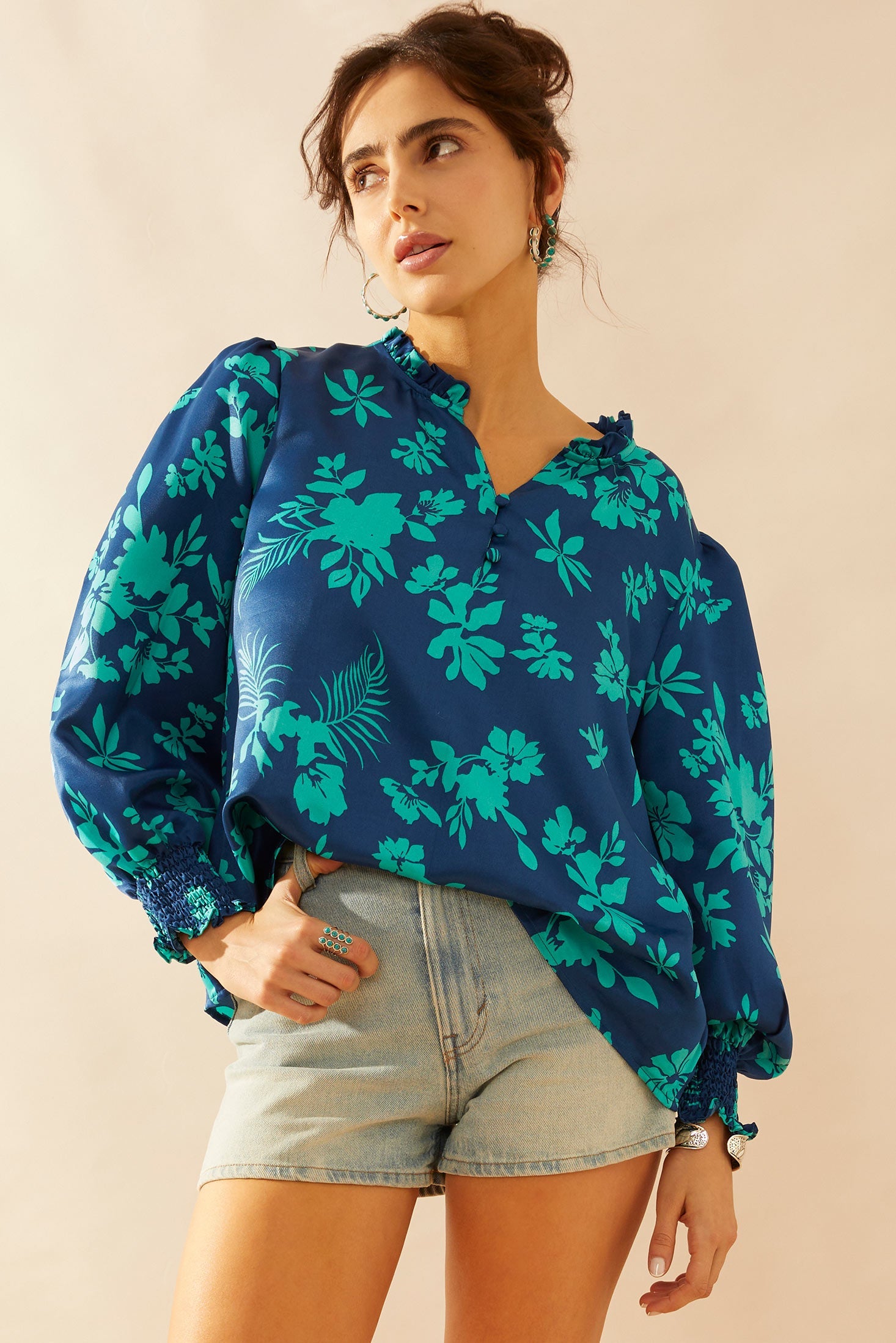 Thea Rae Top in Blue