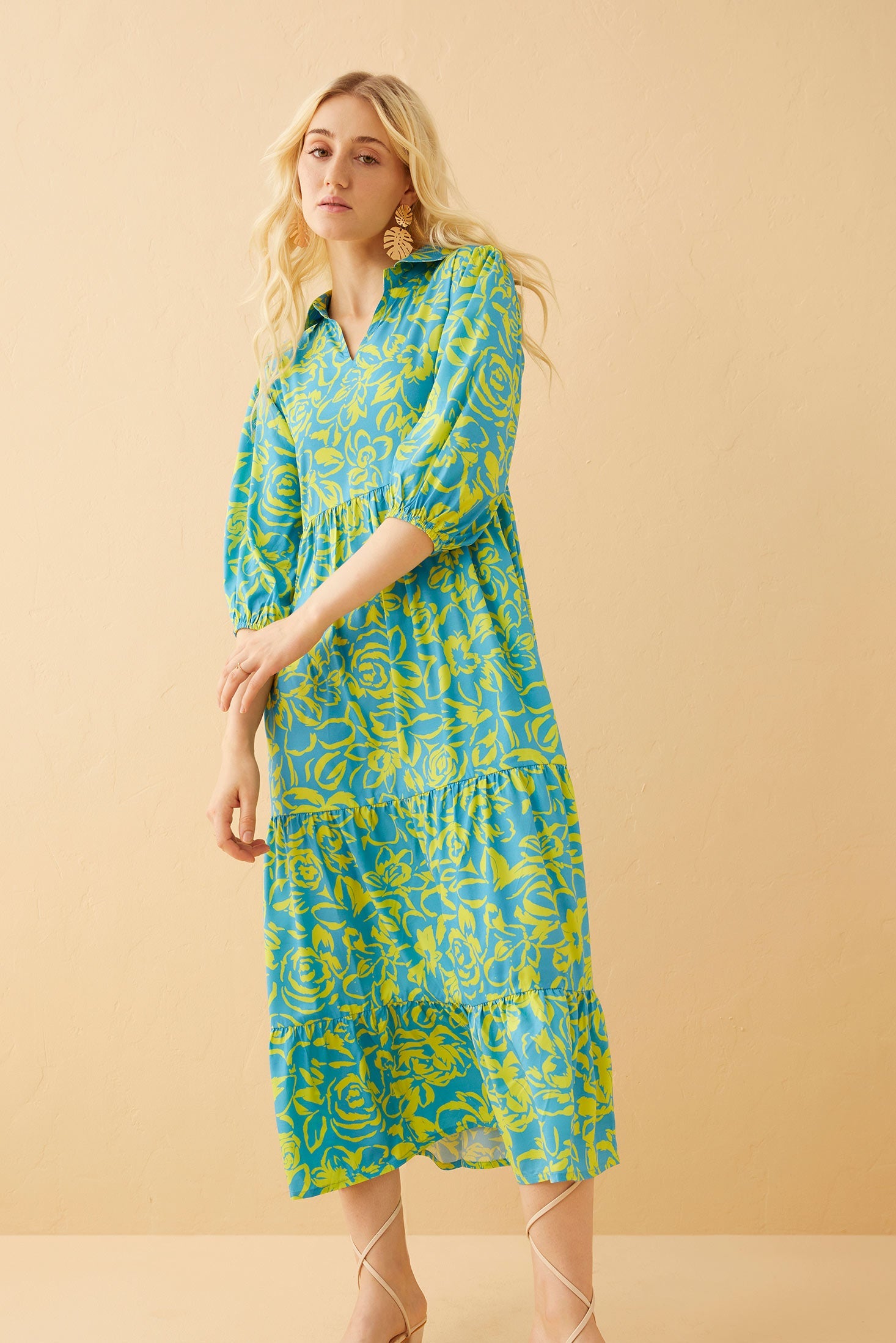 Minerva Floral Drop Waist Dress