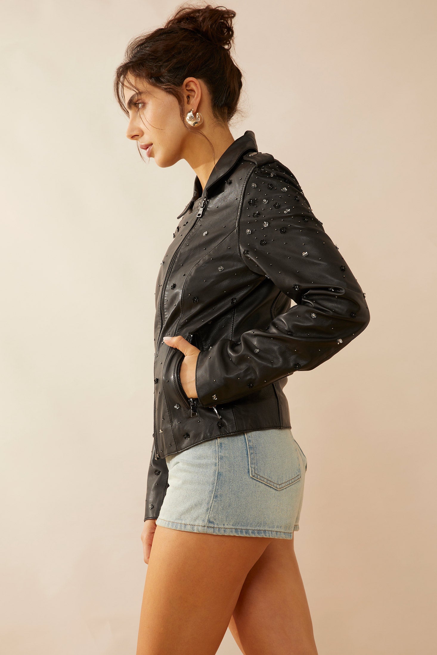 Brittany Shy Leather Jacket