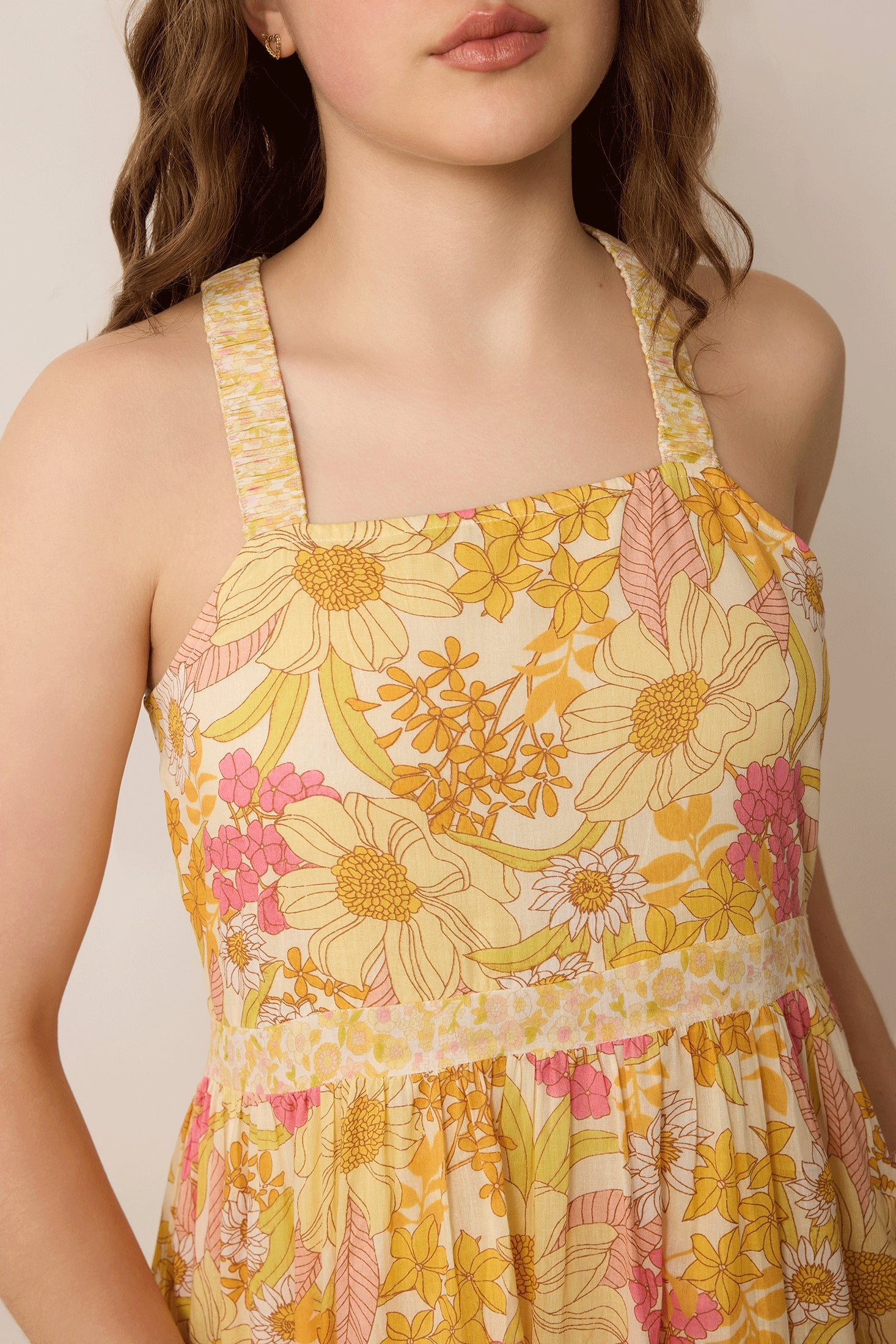 Adelaide Blossom Dress In Yellow