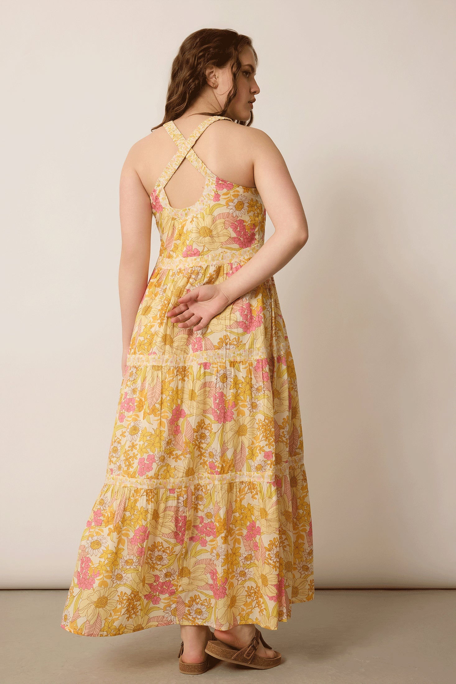 Adelaide Blossom Dress In Yellow