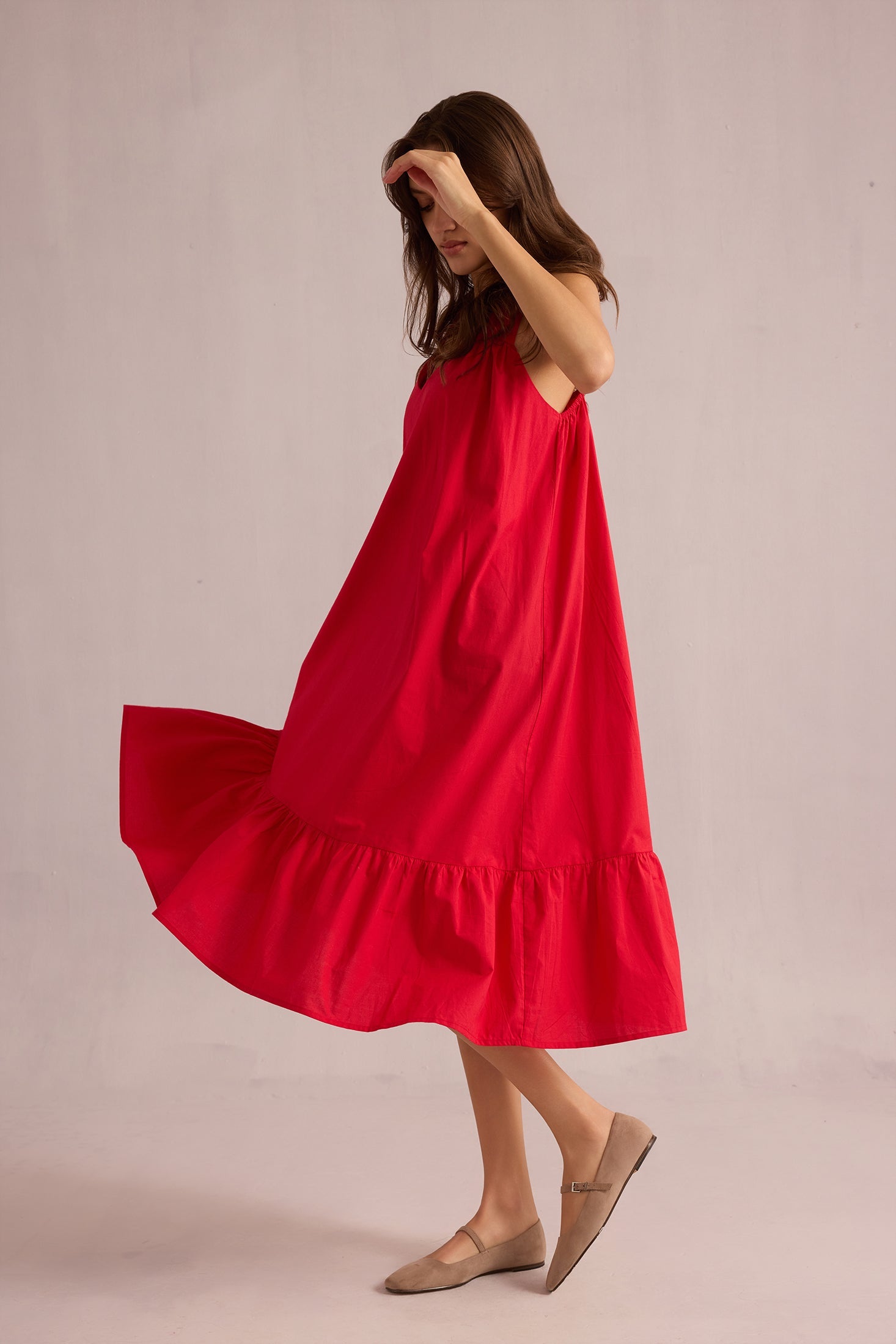 Glowing Diana Sundress In Red