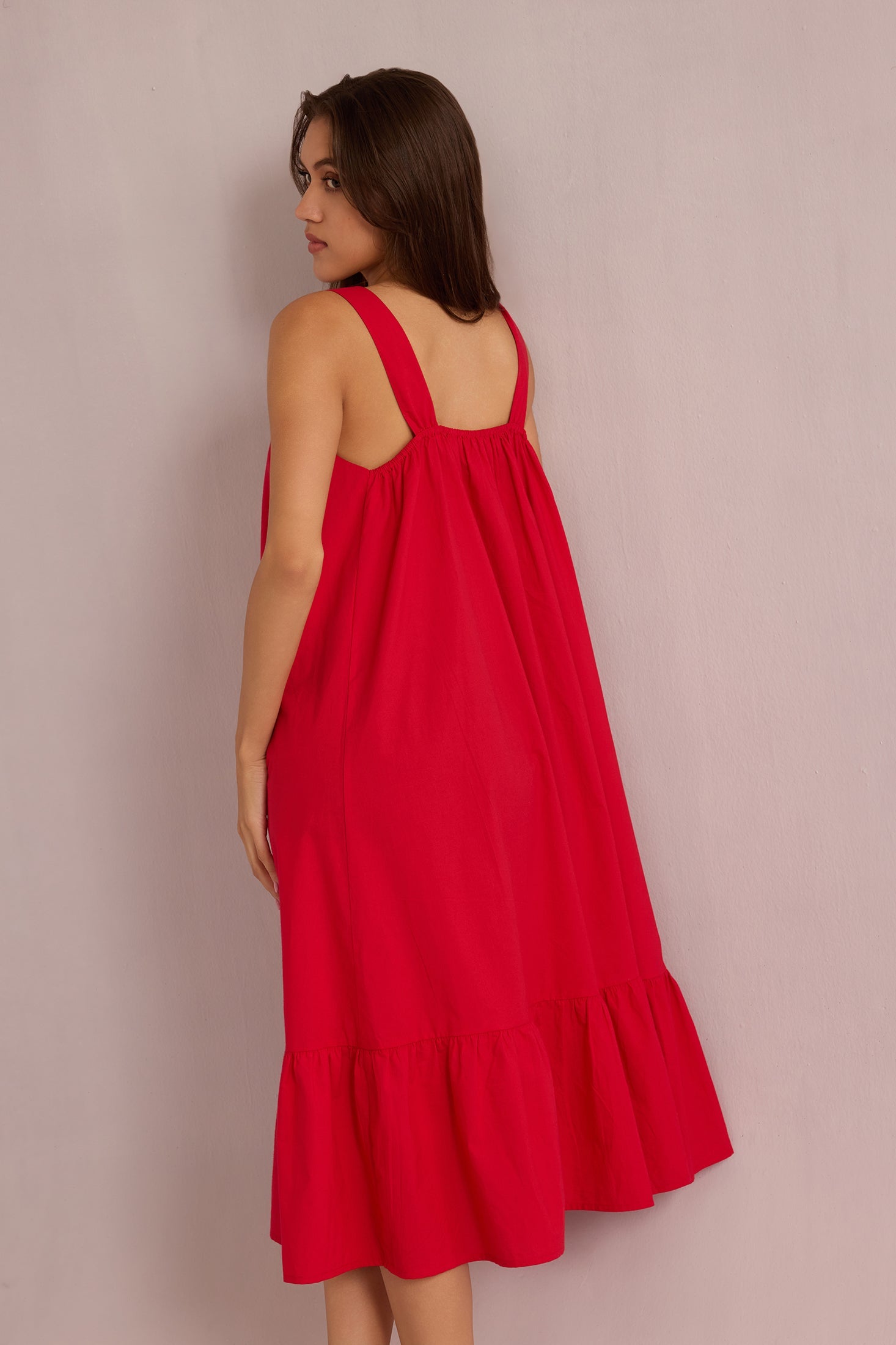 Glowing Diana Sundress In Red