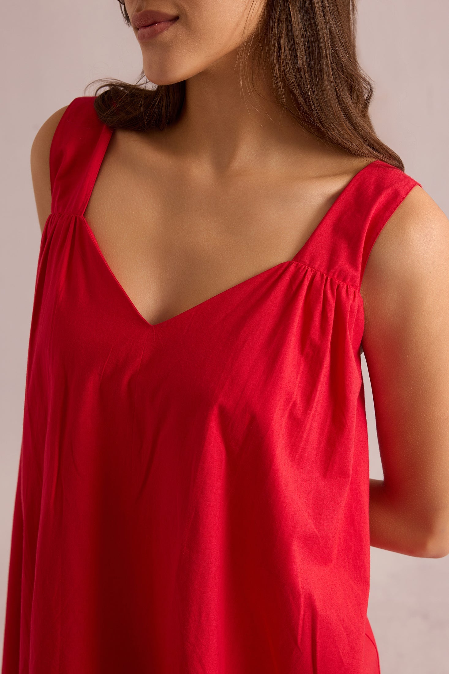 Glowing Diana Sundress In Red