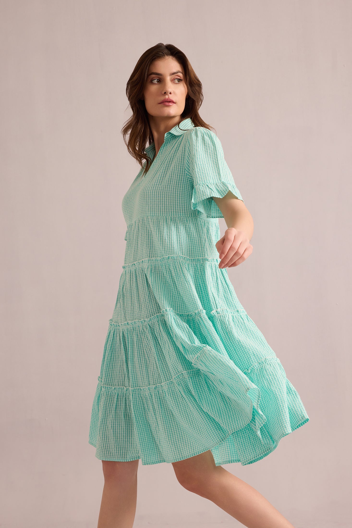 Aubrey's Gentle Morning Dress In Sky Blue