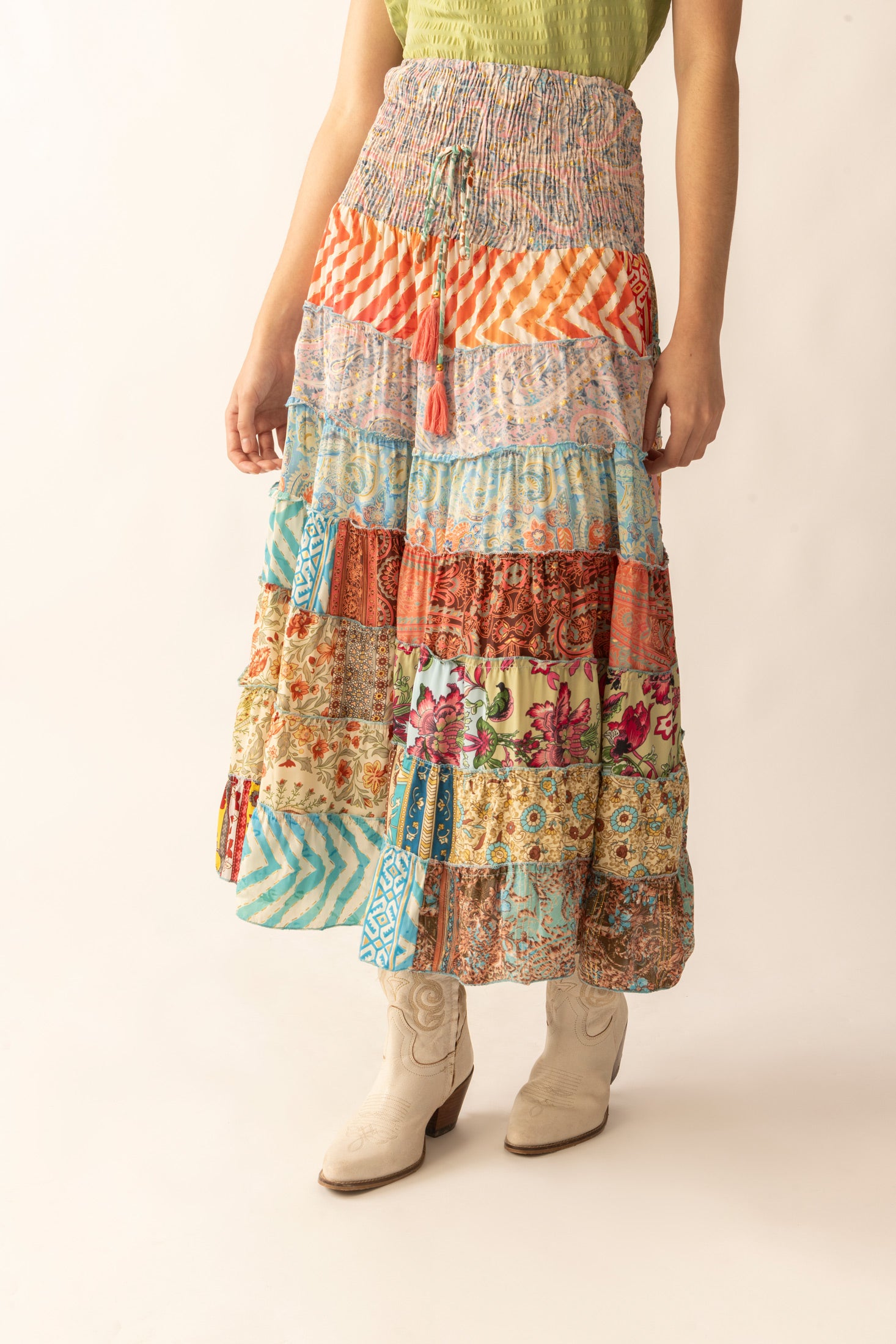 Cassandra Patchwork Dress in Multicolor