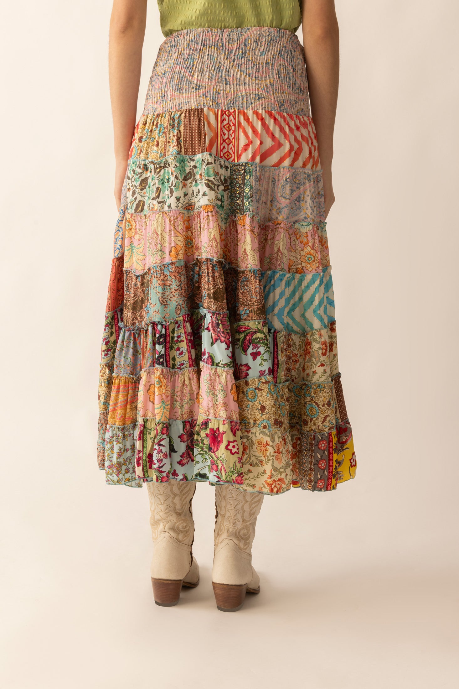 Cassandra Patchwork Dress in Multicolor