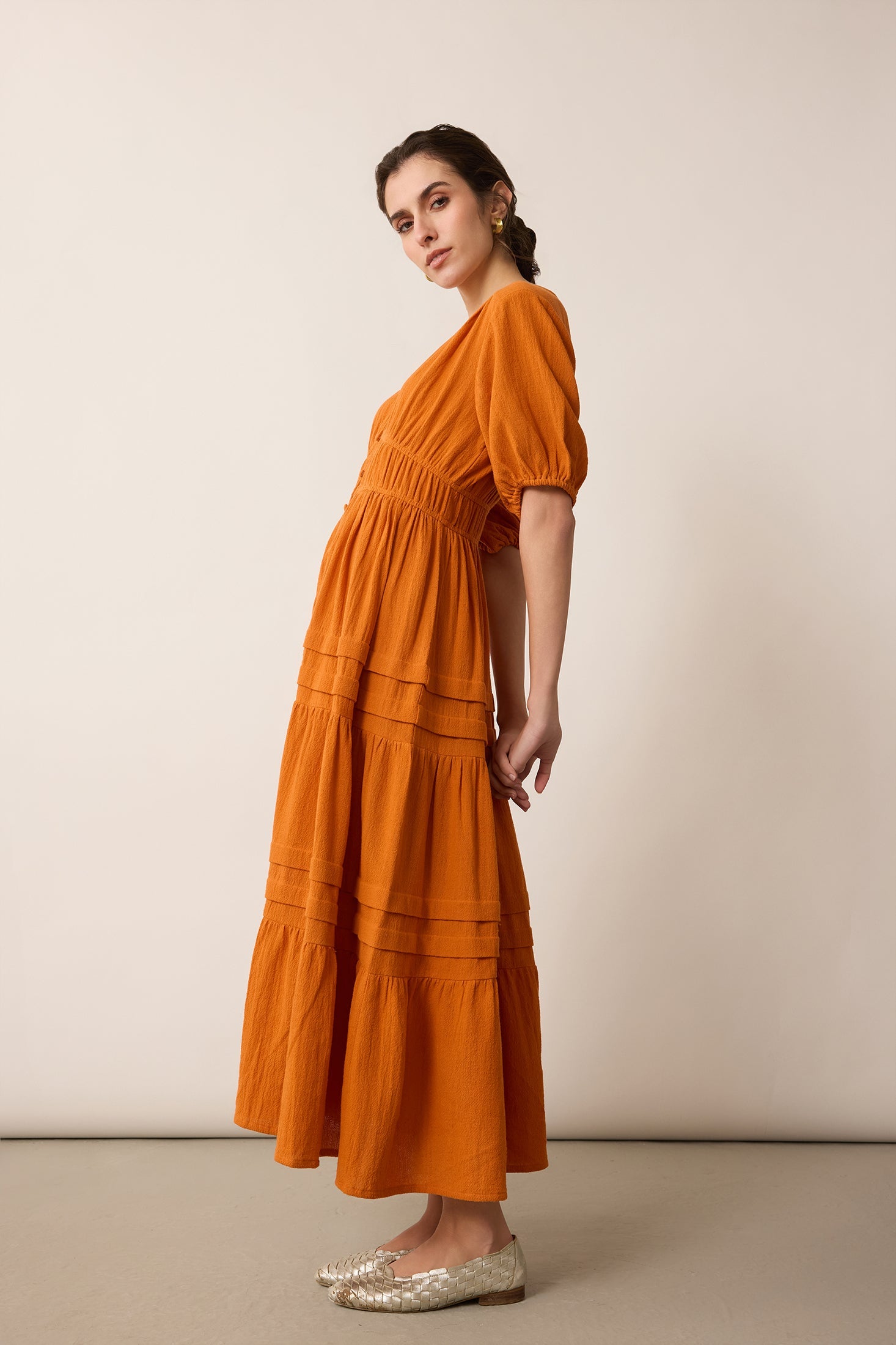 Bessica's Dream Shirt Dress In Orange