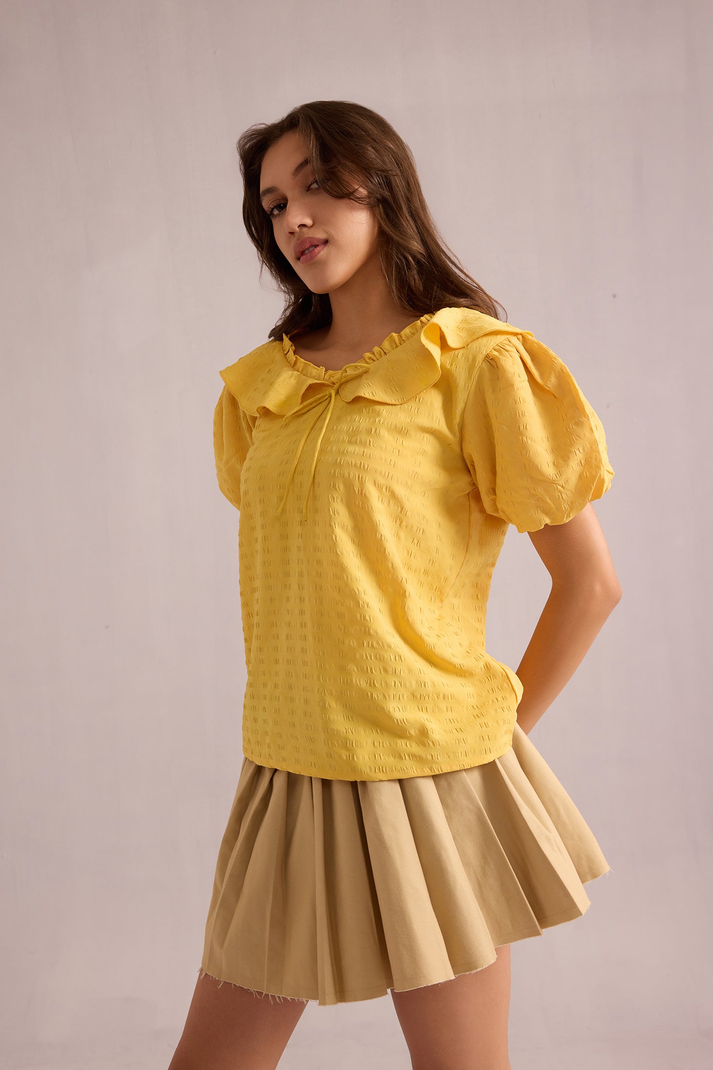 Layla Golden Top In Yellow