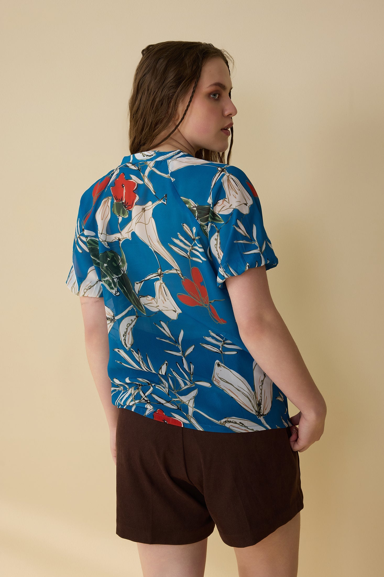 Plumeria Passion Top In Blue