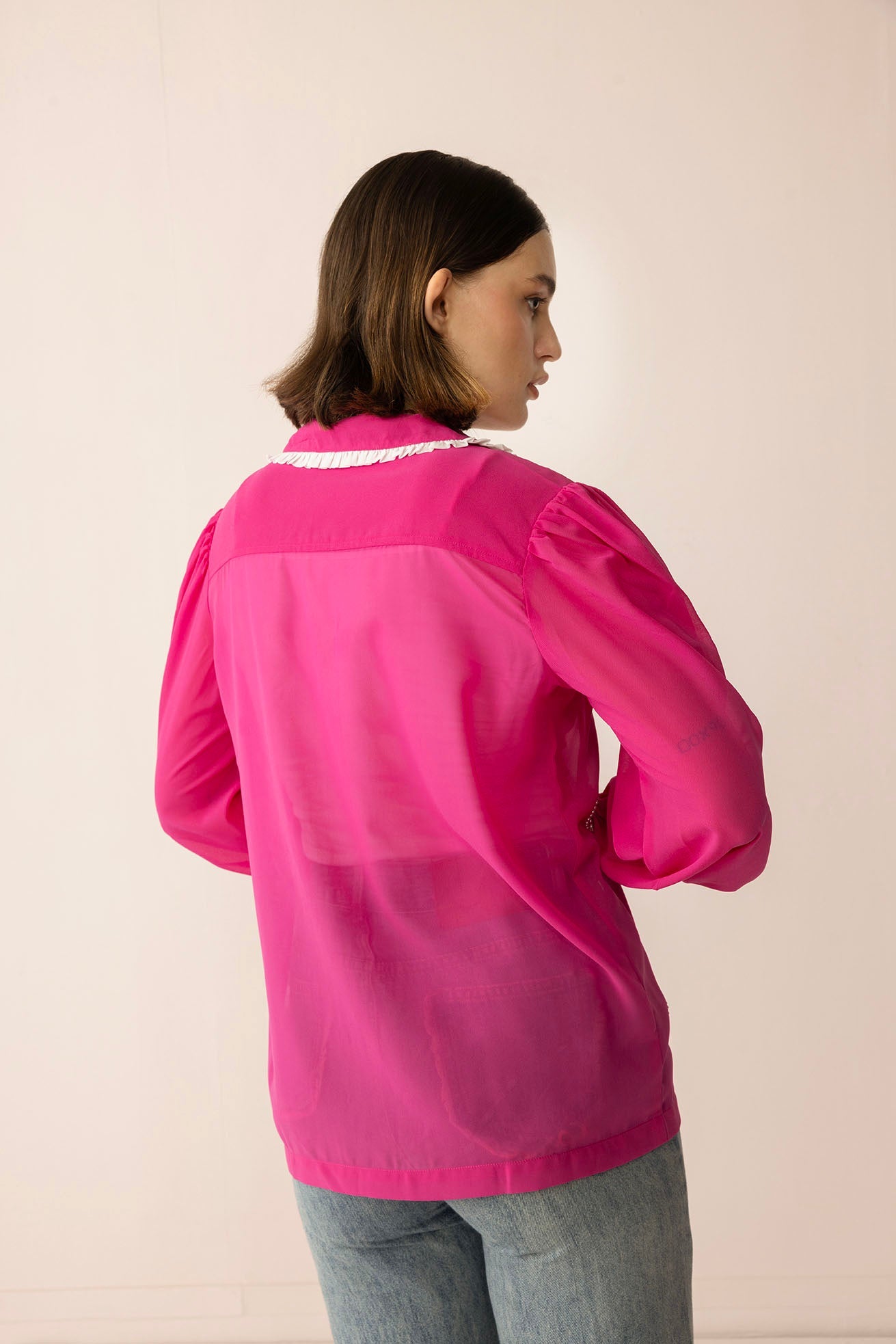 Lovestone County Beaded Shirt in Wild Pink