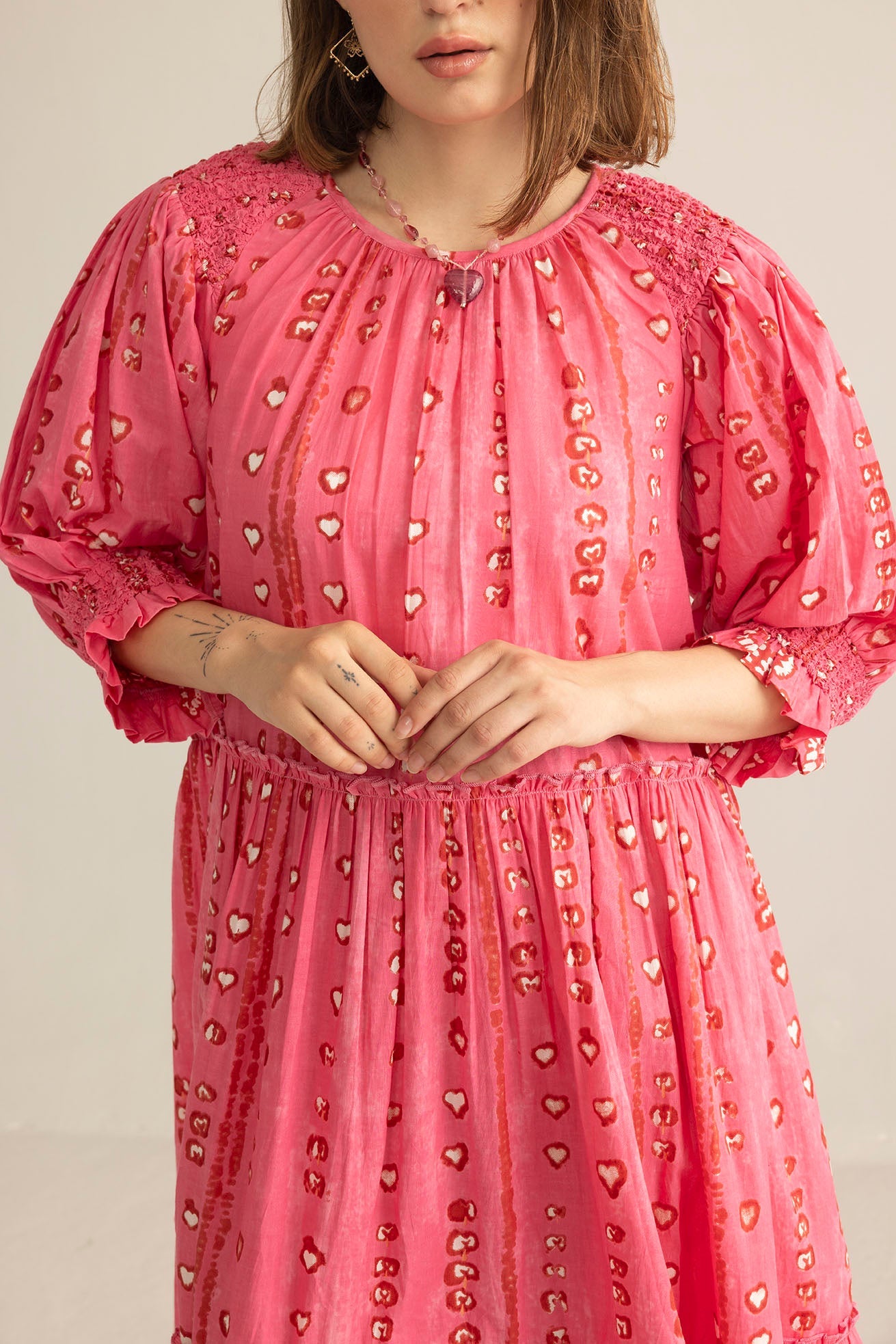 Gypsy Heart Dress in Poppy Red