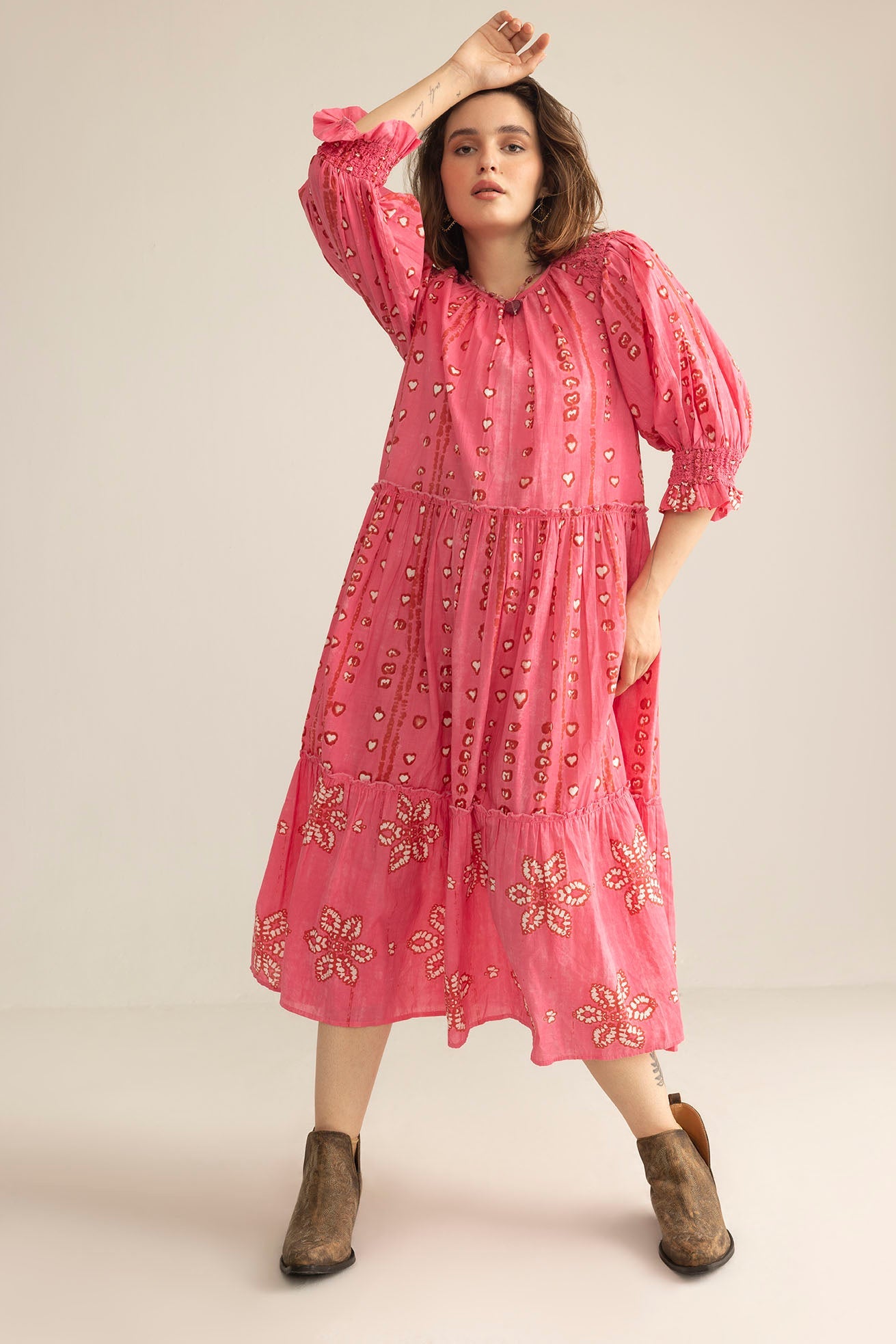 Gypsy Heart Dress in Poppy Red