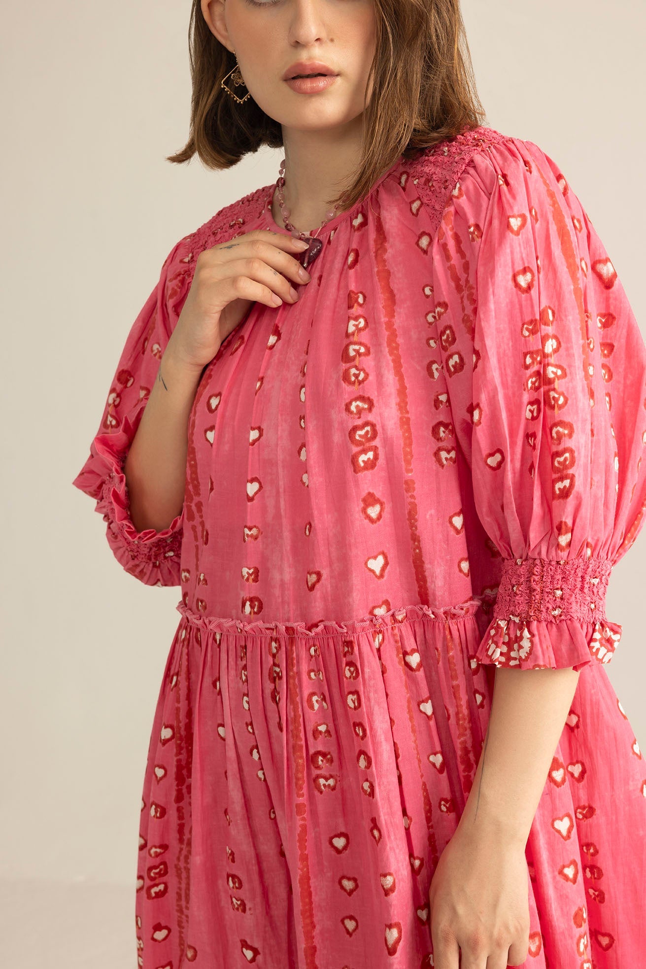 Gypsy Heart Dress in Poppy Red