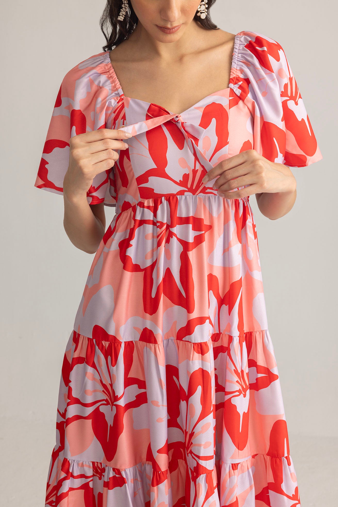 Kiss in Bloom Mini Dress in Lilac Frost