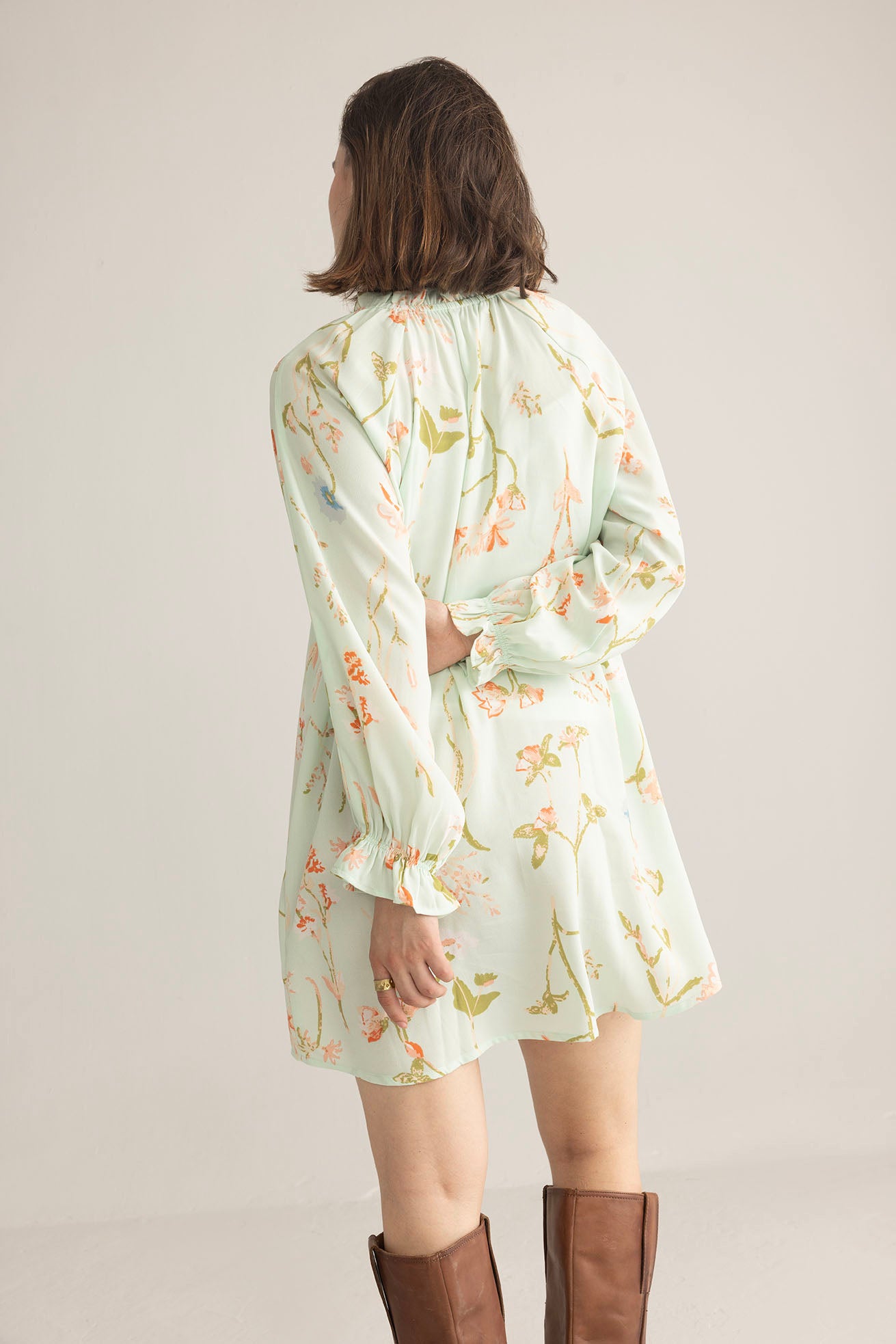 Wildflower Whisper Mini Dress in Mint