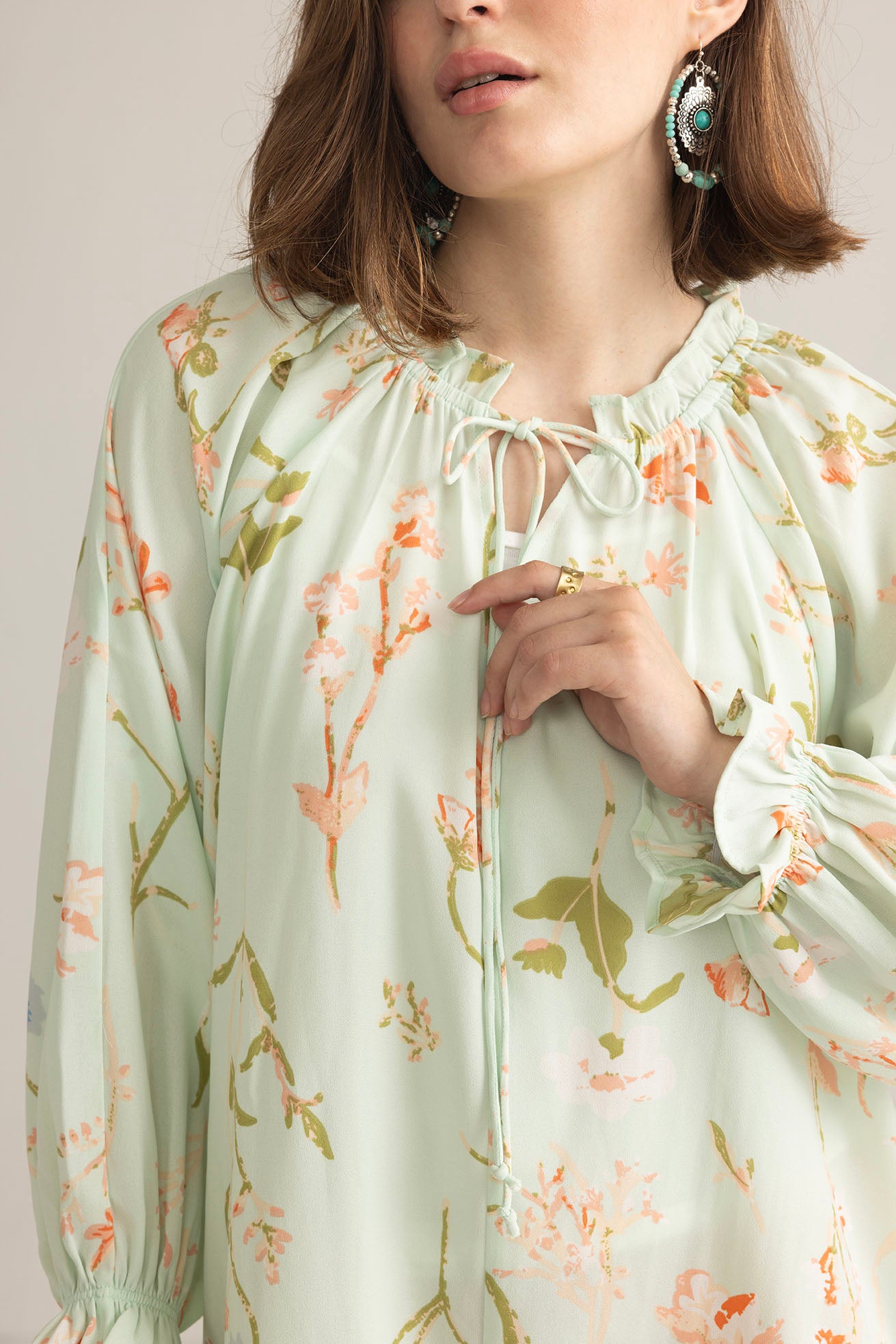 Wildflower Whisper Mini Dress in Mint