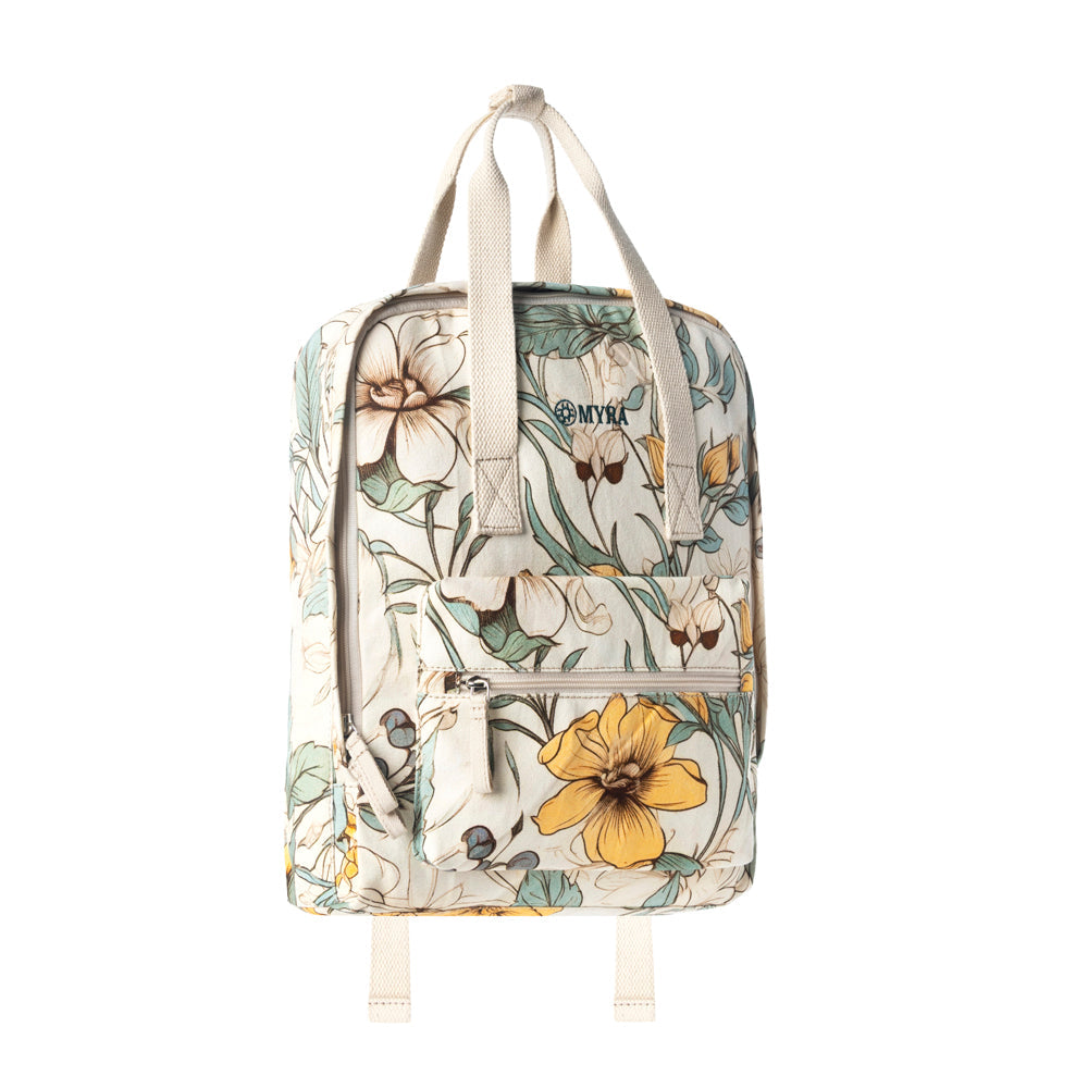 Pine Meadow Cotton & Leather Crossbody Bag in Ivory