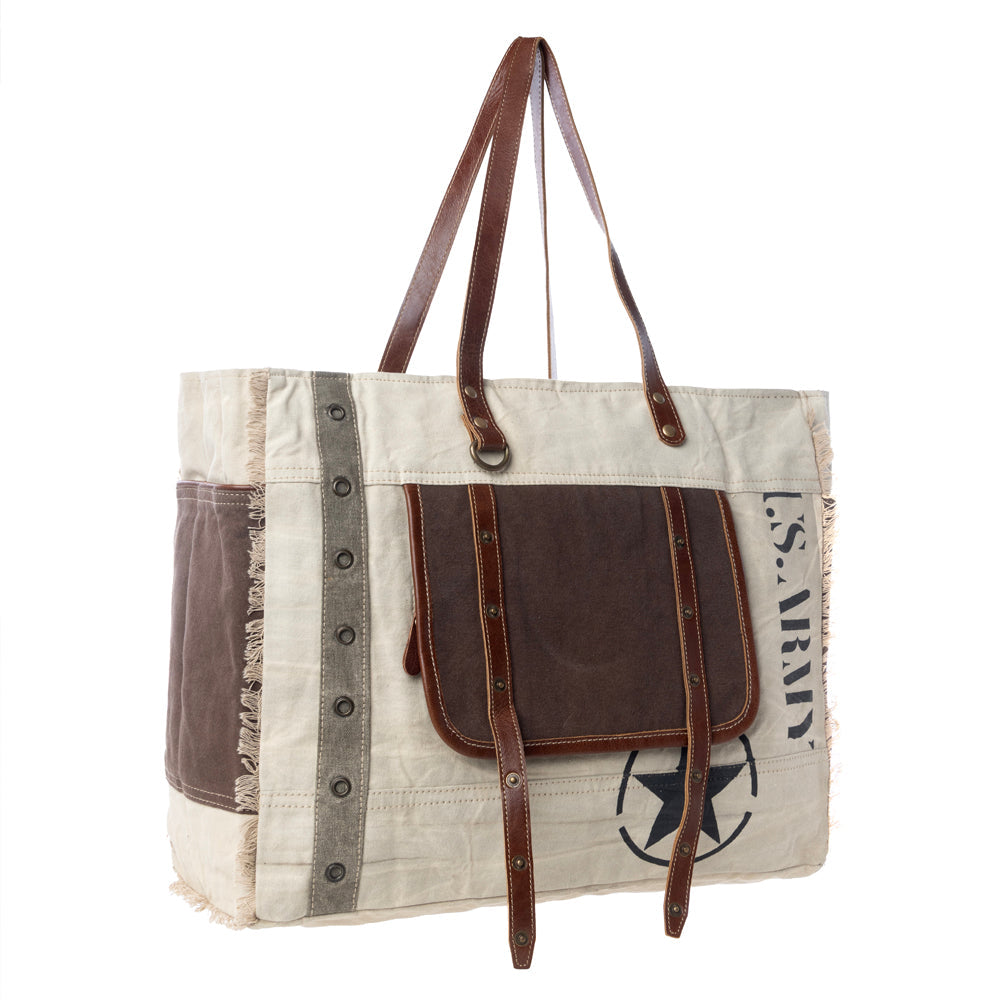Army Motif Weekender Bag