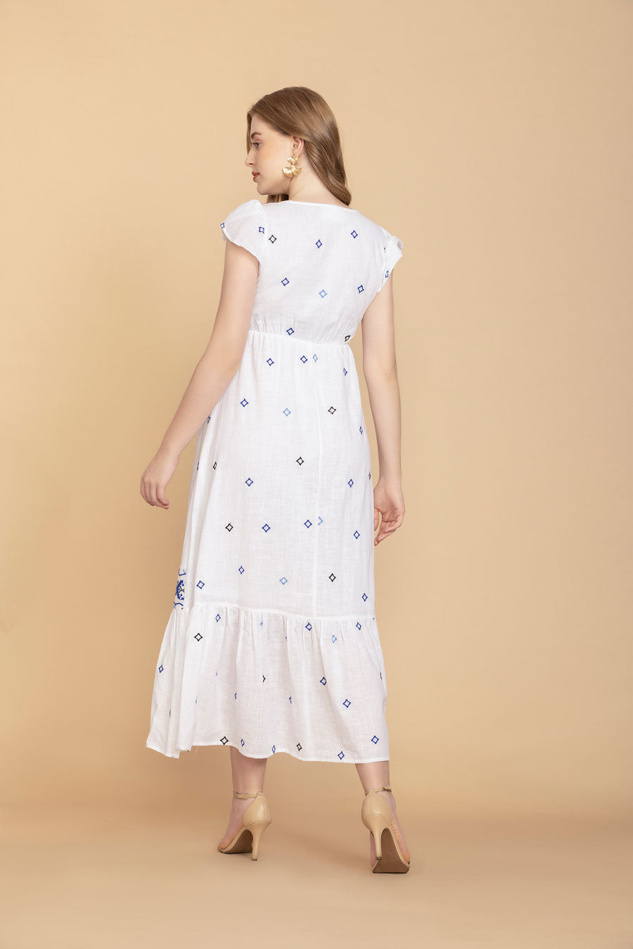 Lillith Cotton Embroidered Dress