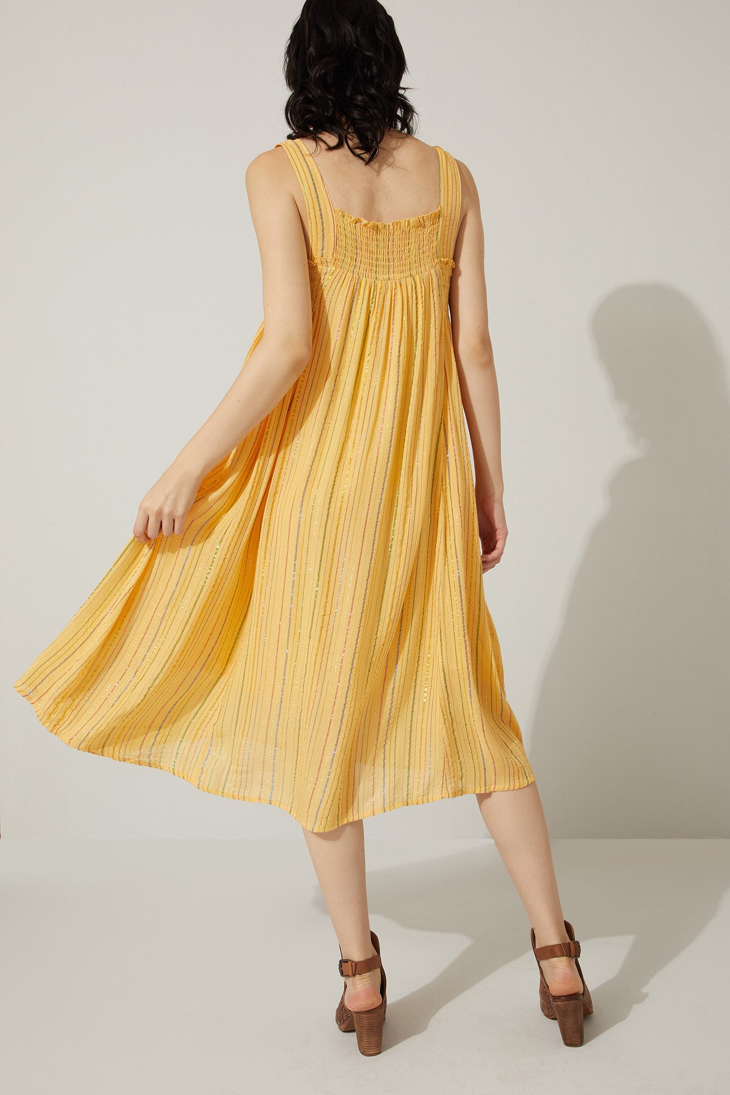 Bohera Lurex Sunshine Mine Color Accent Sundress