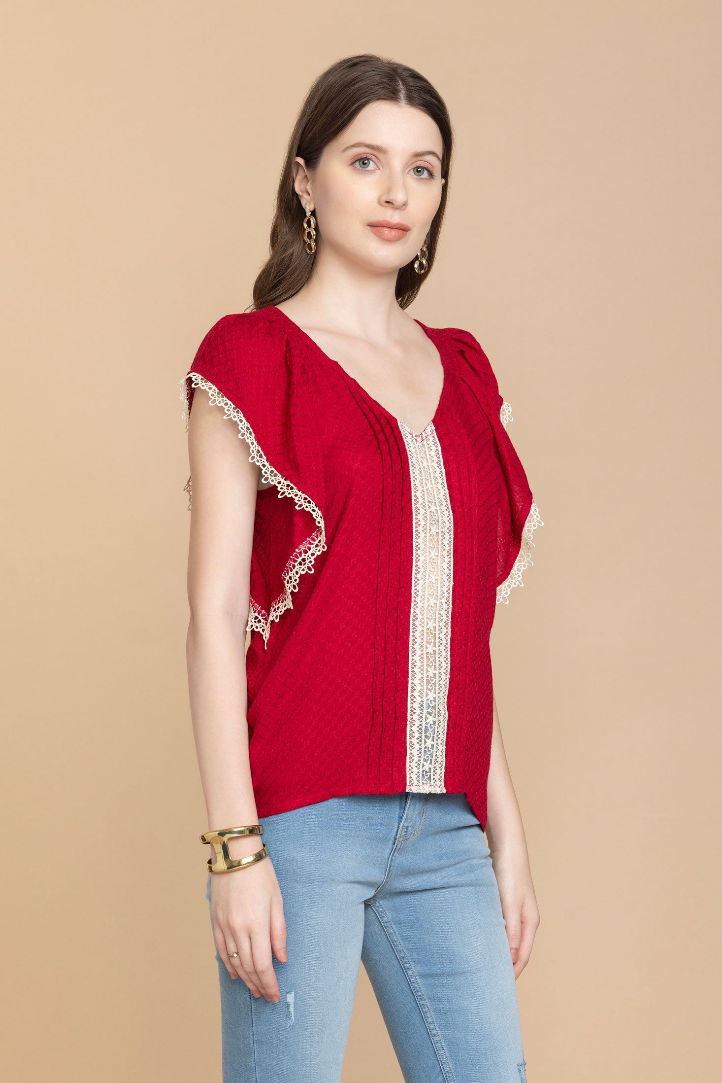 Bohera Shania Embroidered Lace Top