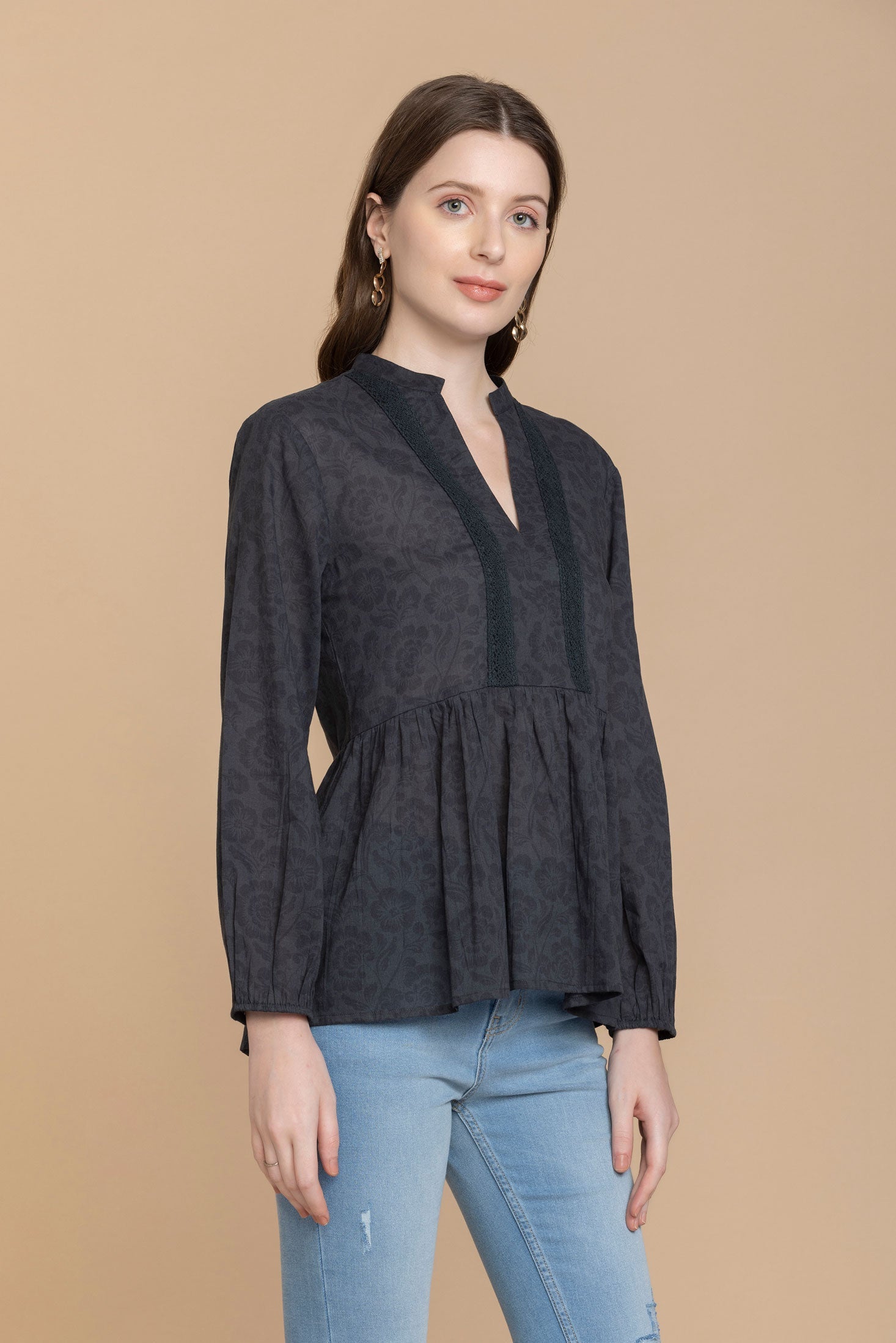 Minda Black Free Flow Top