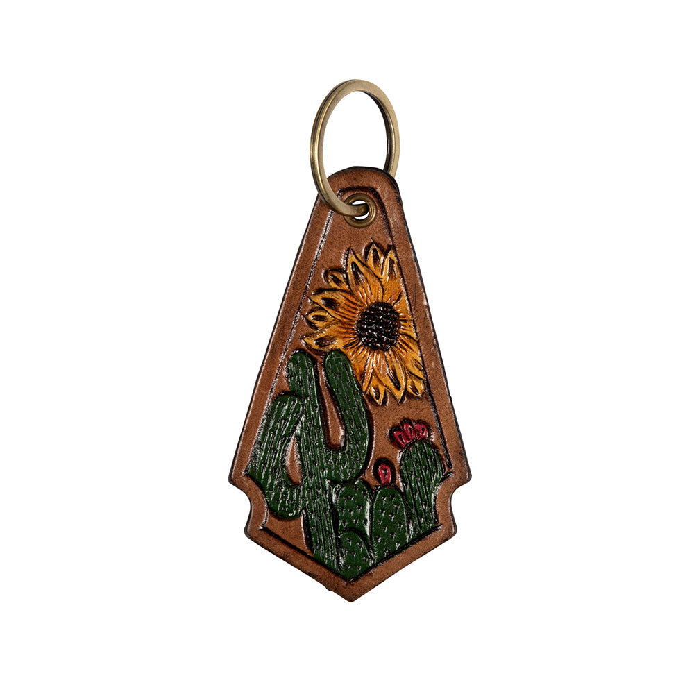 Sunflower In The Cactus Key Fob