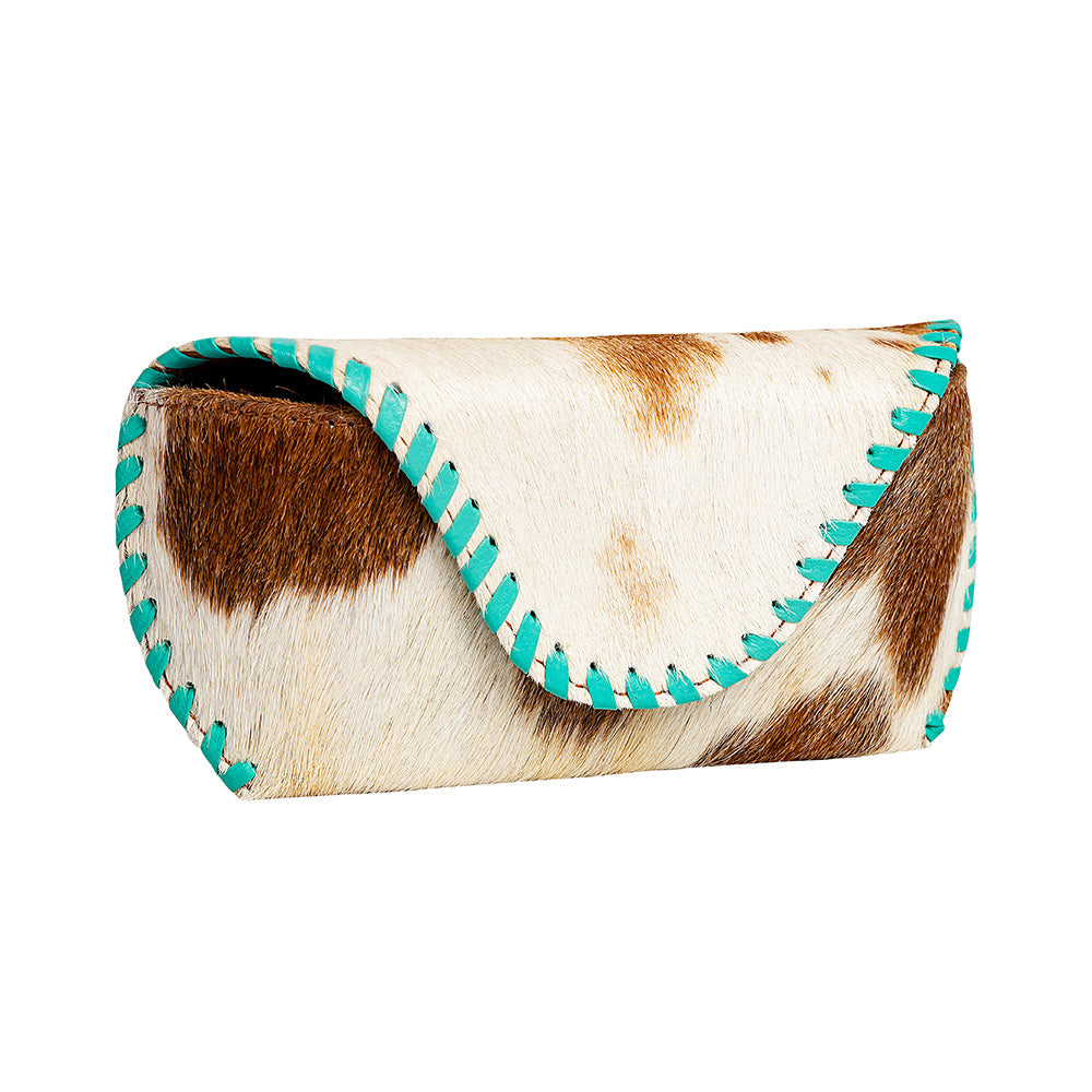 Buena Vista Sun glasses Case in Brown & White